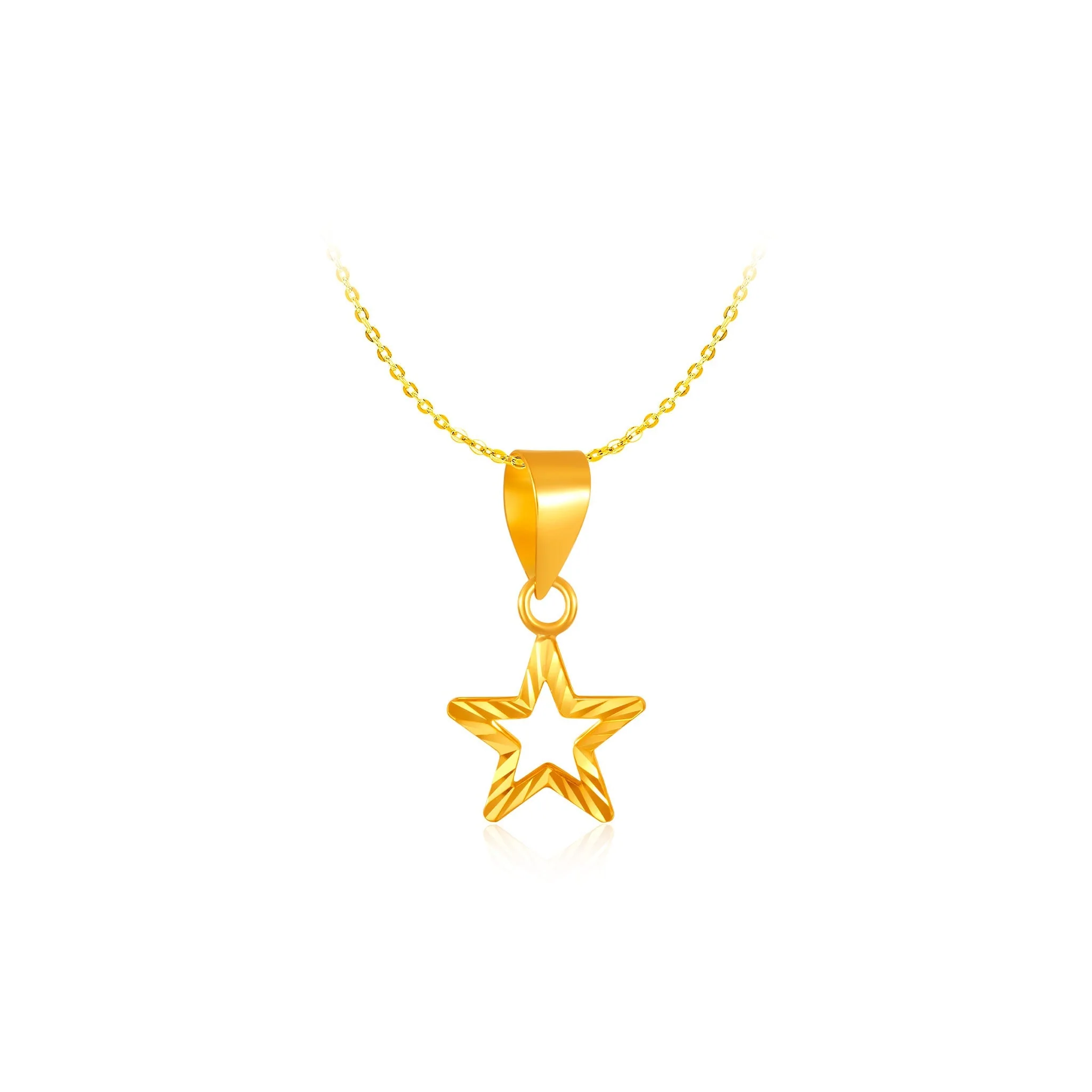 10K Gold Starwish Pendant
