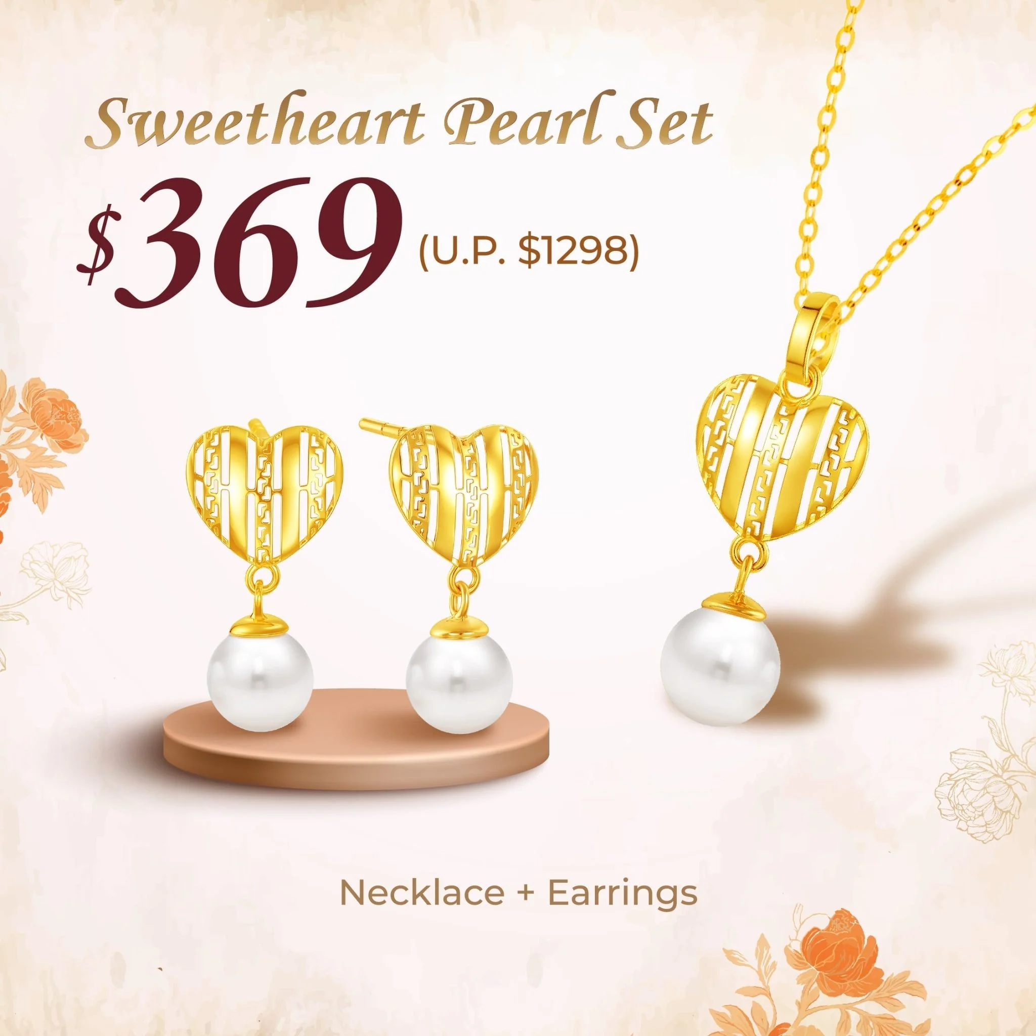 10K Gold Sweetheart Pearl Pendant - Image 2
