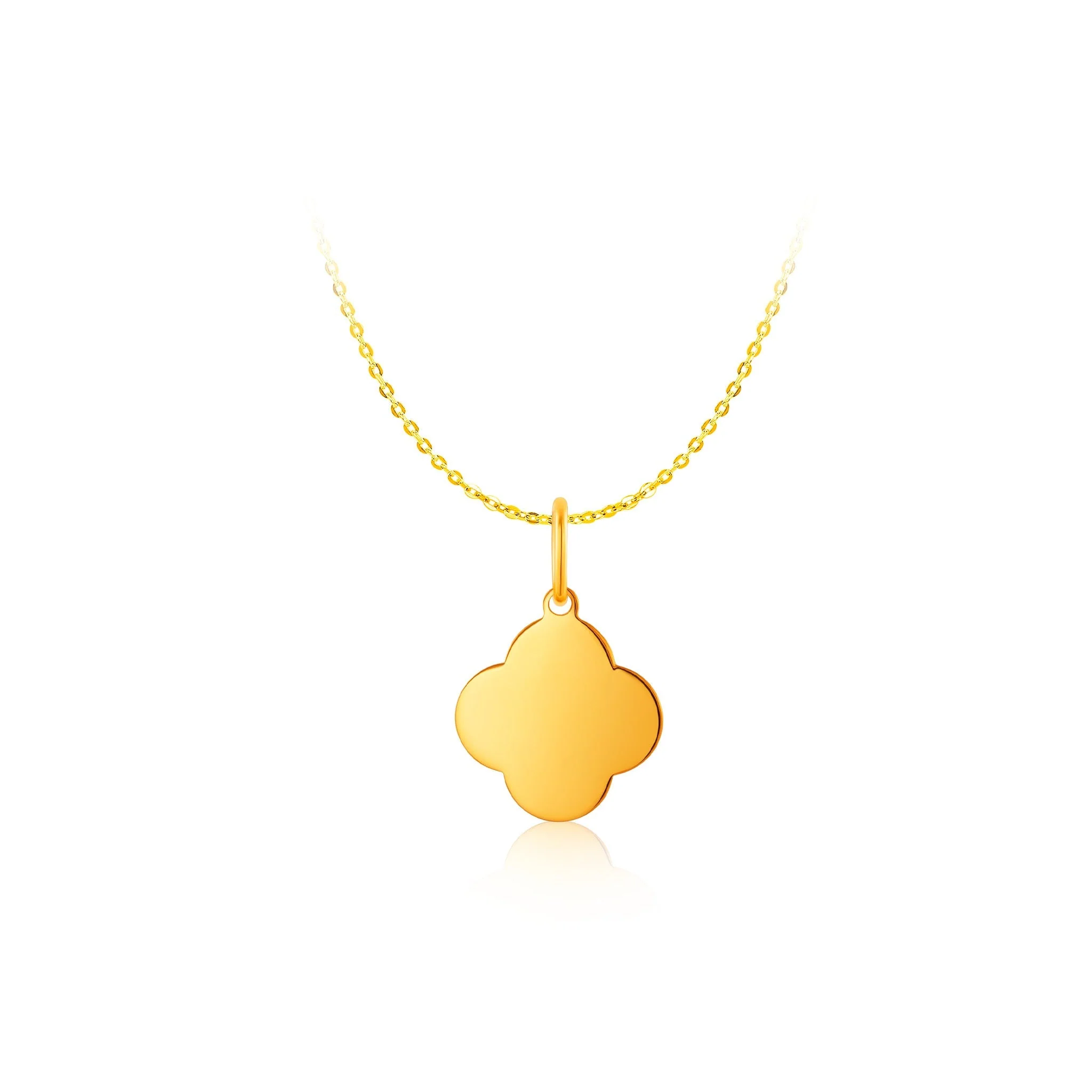14K Gold Clover Timeless Infinity Pendant - Image 5