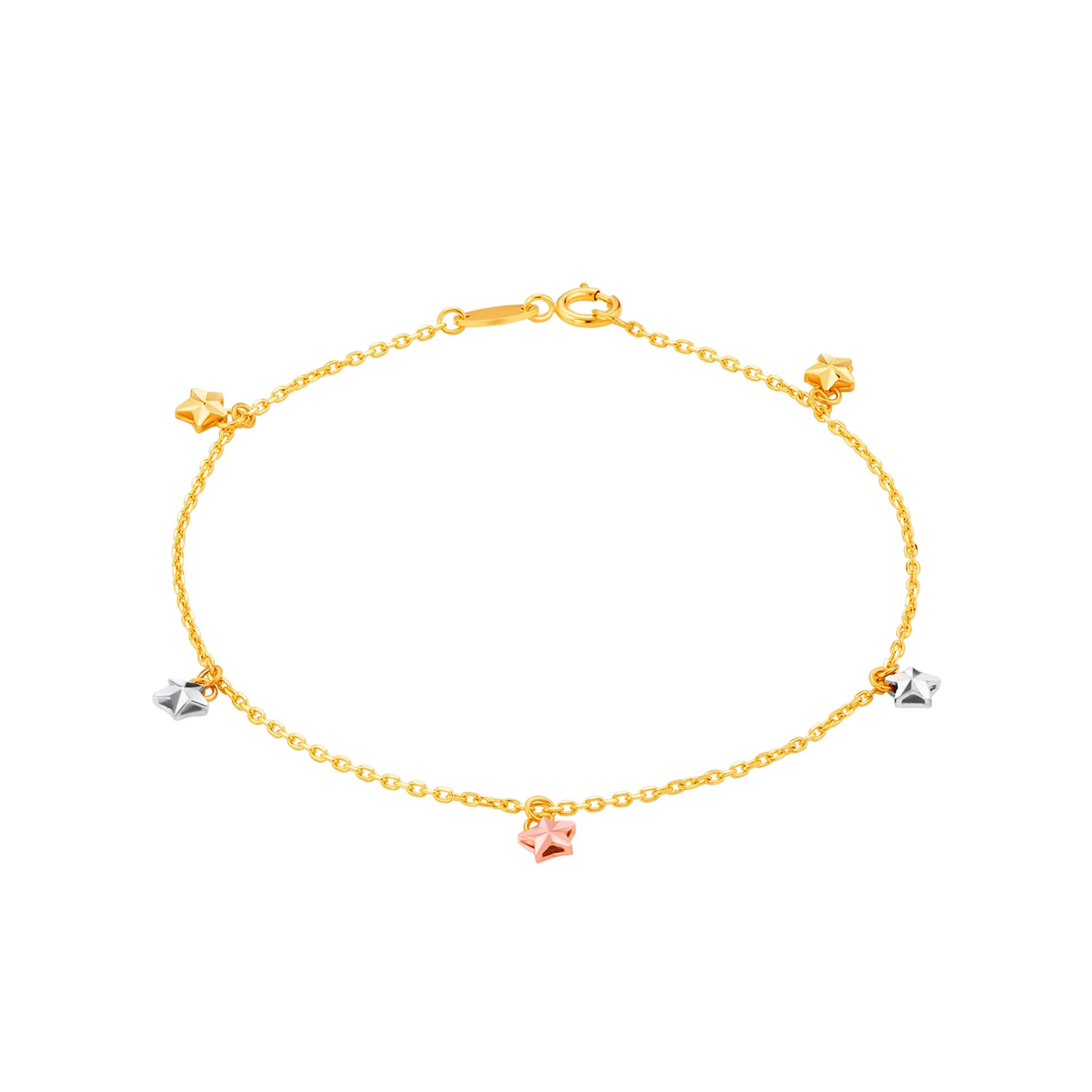 14K Gold Star Galaxy Bracelet