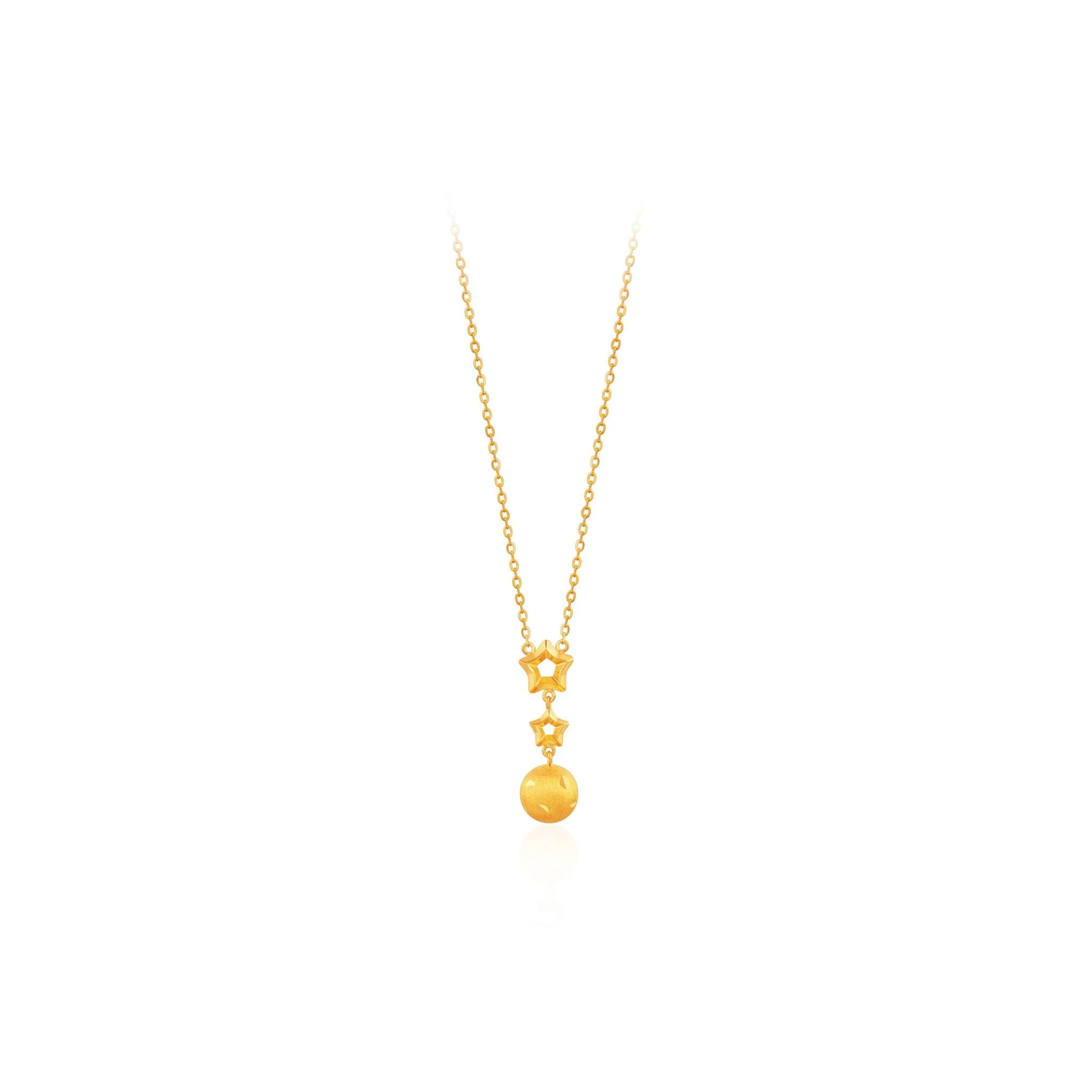 916 Gold Bauble Elegance Necklace