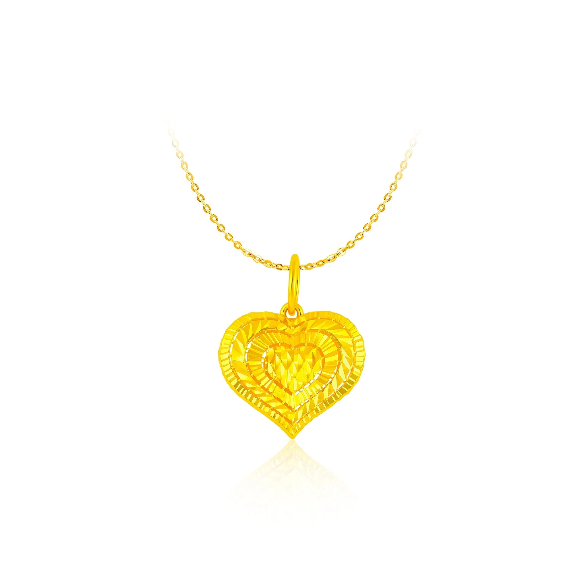 916 Gold Beloved Heart Pendant