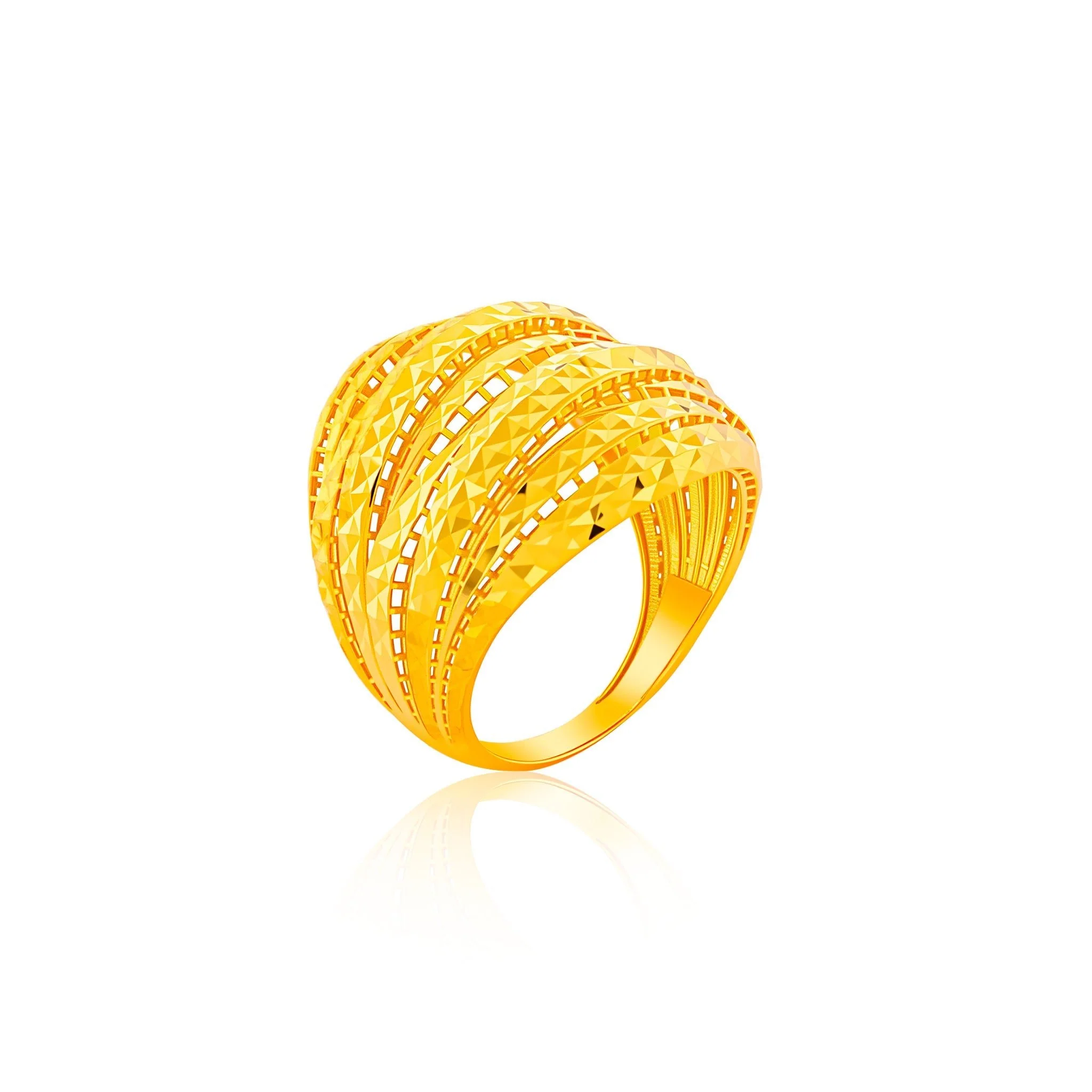916 Gold Cascading Radiance Ring - Image 2