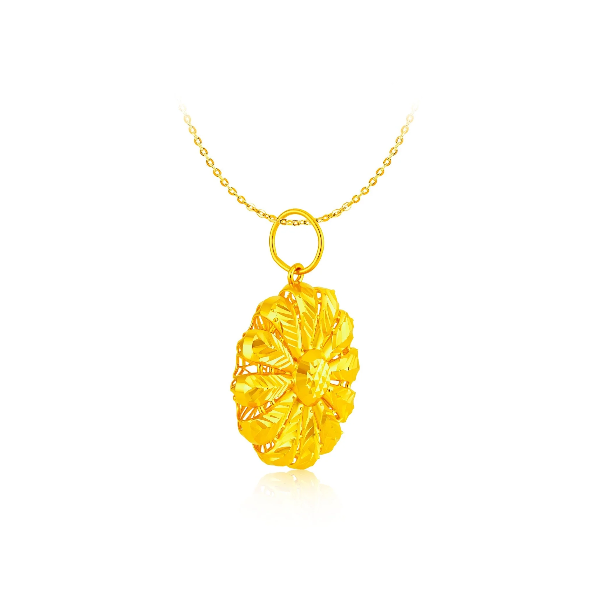 916 Gold Chamomile Pendant - Image 5