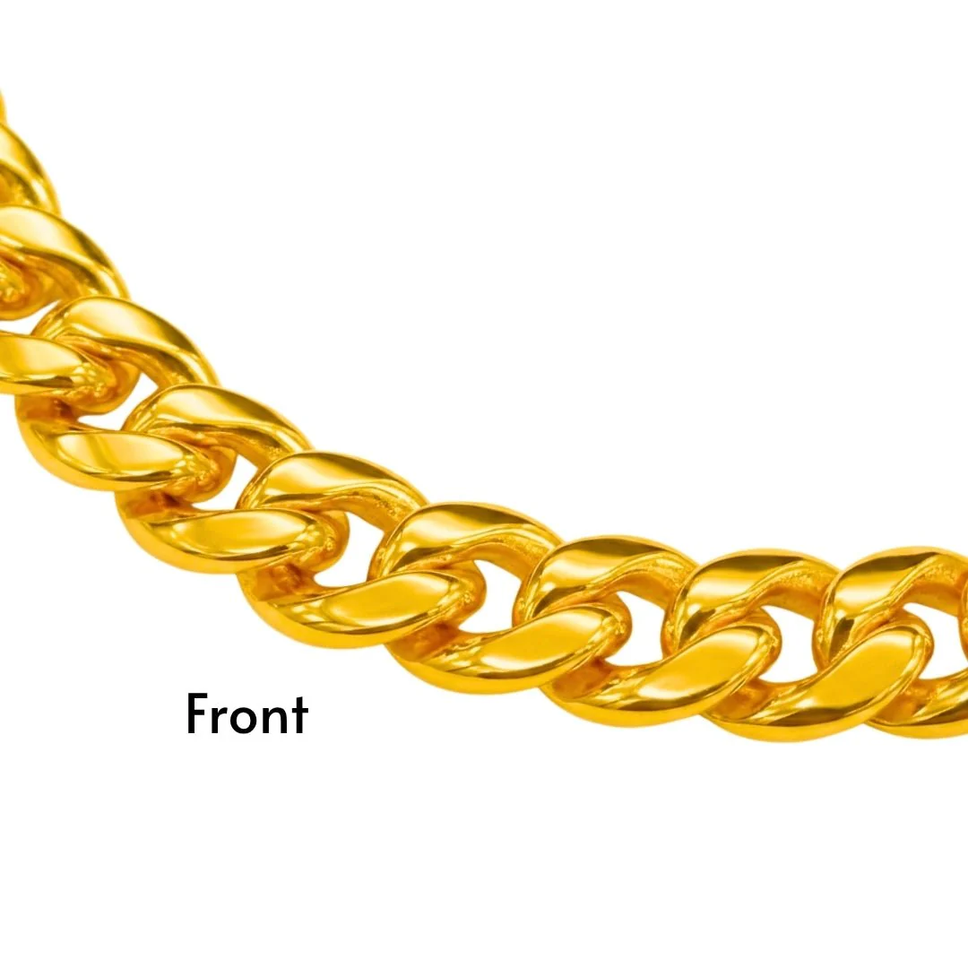 916 Gold Cuban Bracelet - Image 3