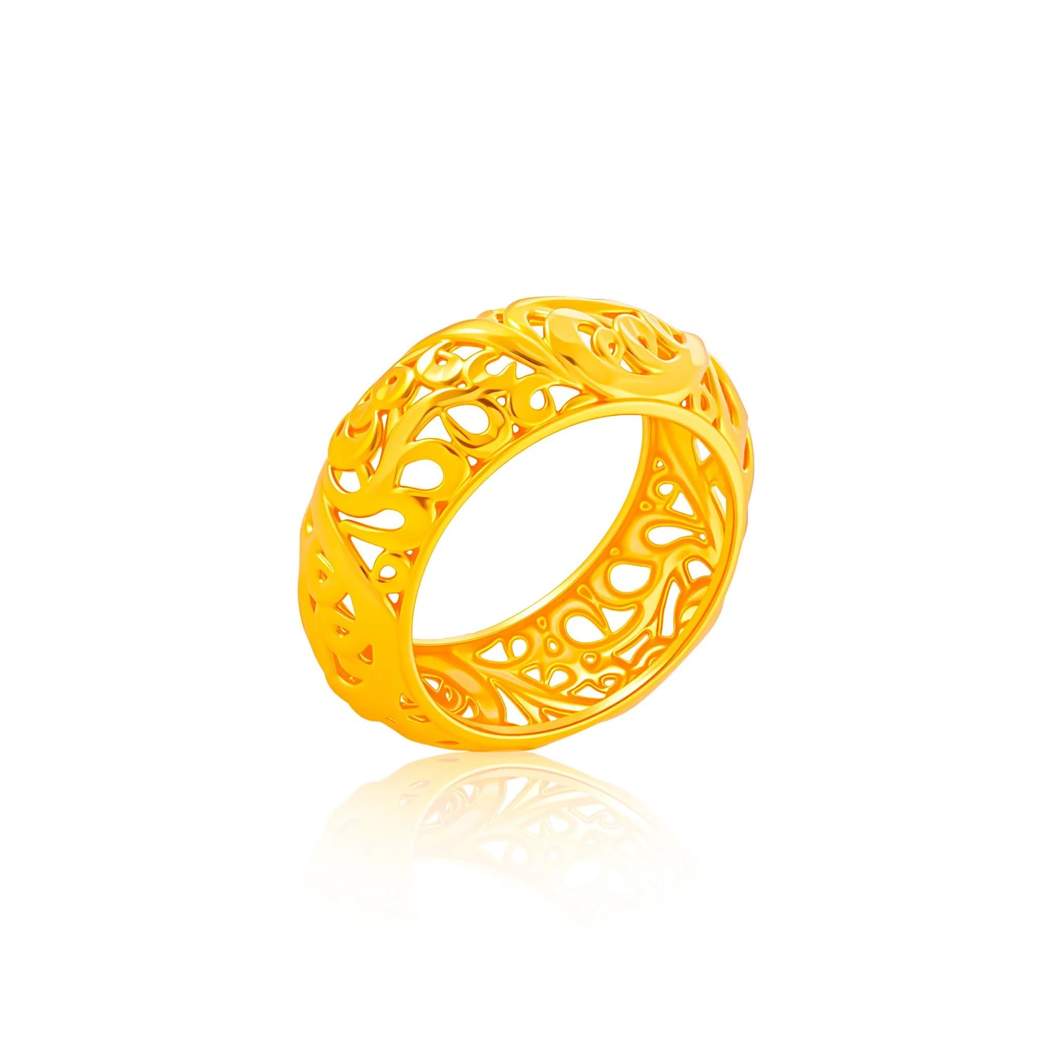 916 Gold Floral Embrace Ring - Image 2