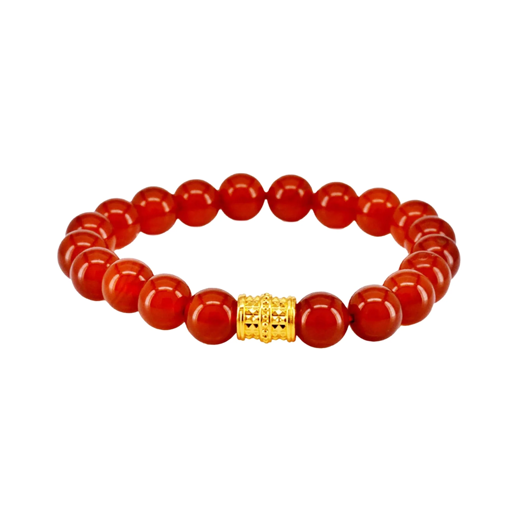 916 Gold 路路通 Fortune Barrel with Auspicious Beads Bracelet - Image 2