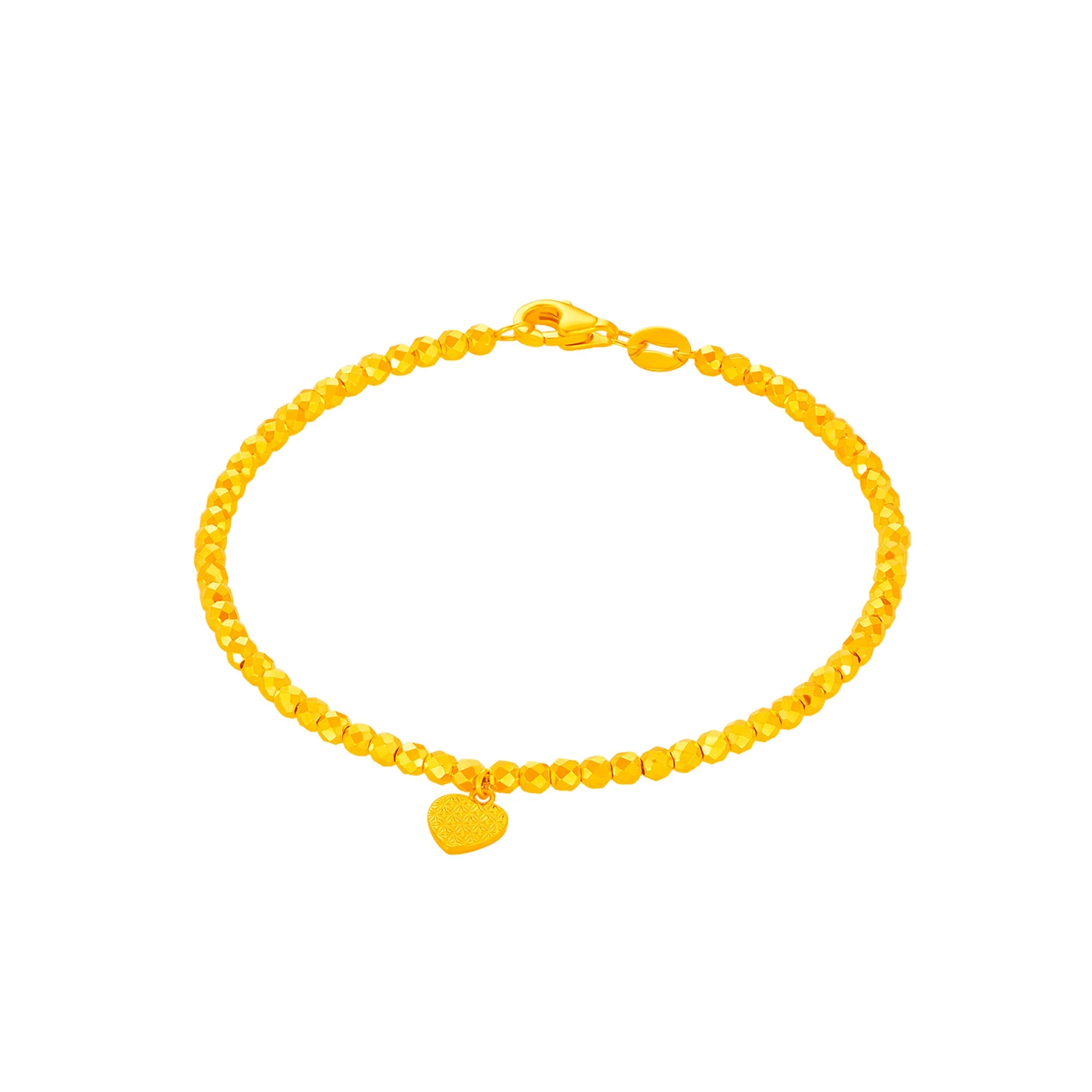 916 Gold Heart Beads Bracelet