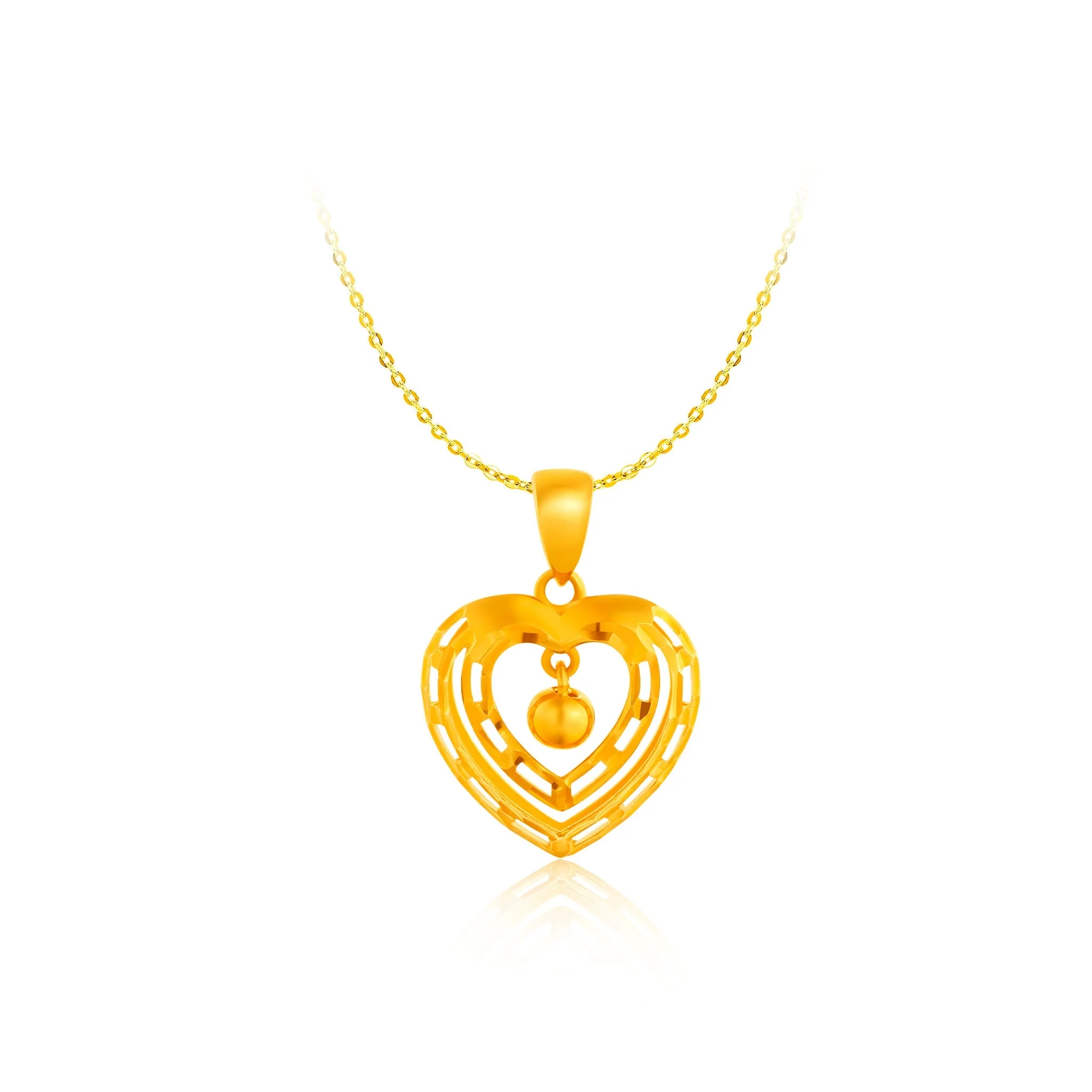 916 Gold Heart Bliss Pendant