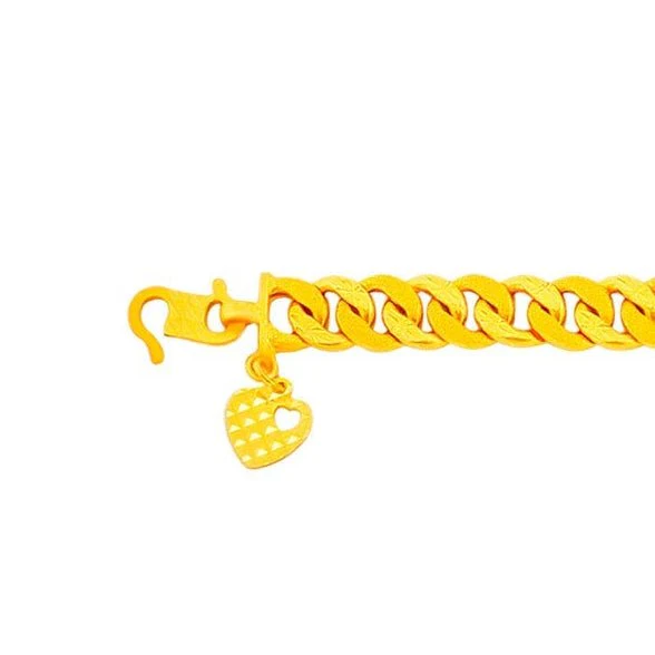 916 Gold Little Blessings Baby Curb Bracelet - Image 2