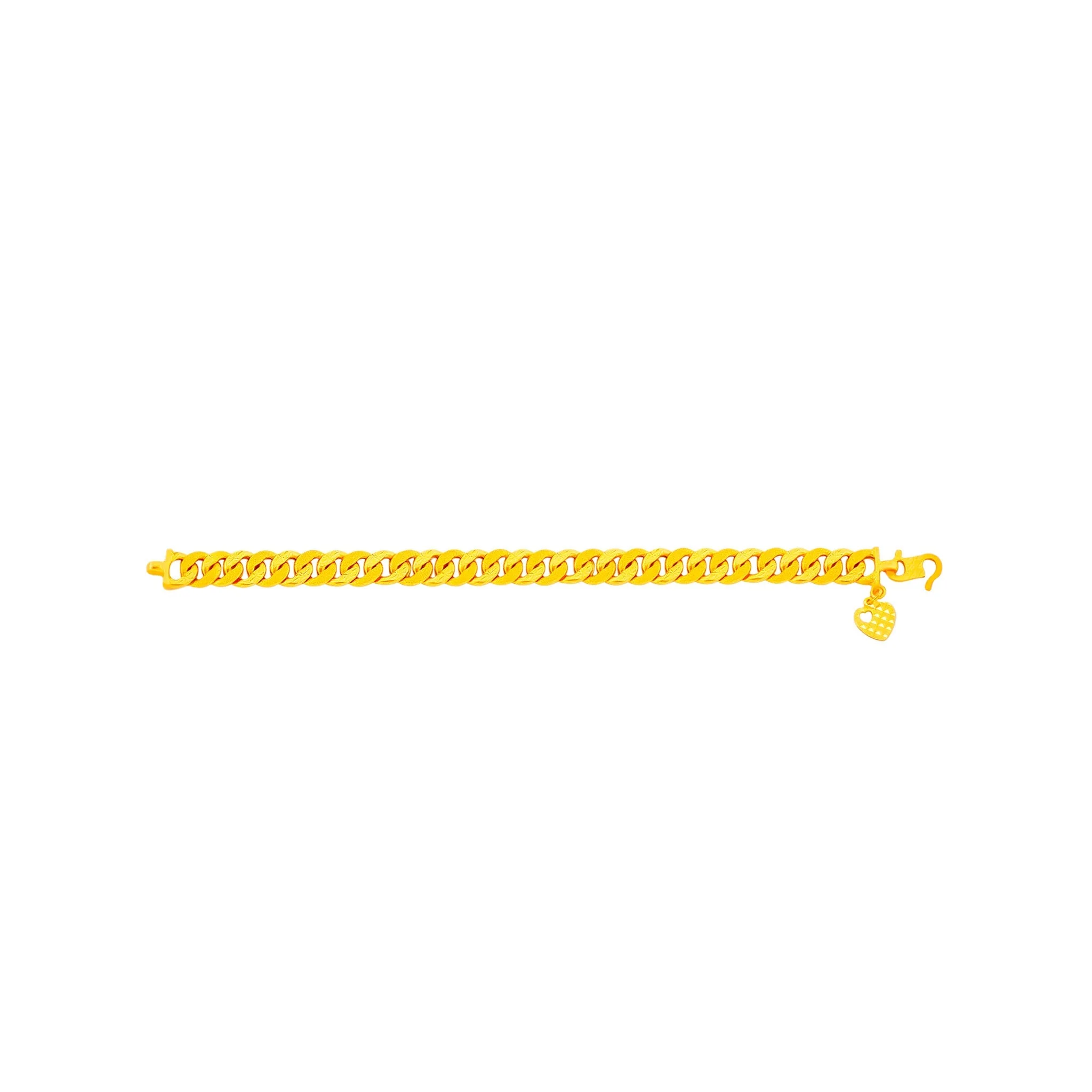 916 Gold Little Blessings Baby Curb Bracelet - Image 3