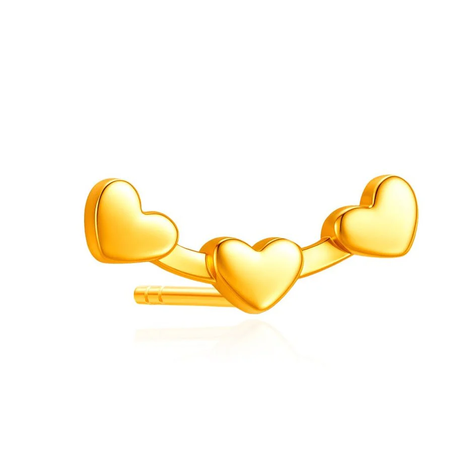 916 Gold Love Bond Earrings - Image 2