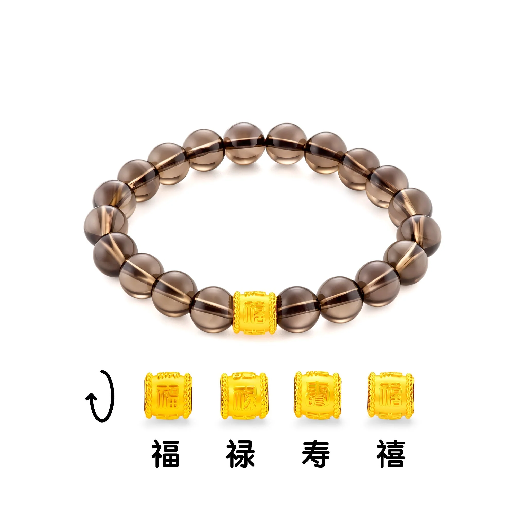 916 Gold Lucky Barrel Bracelet - Image 13