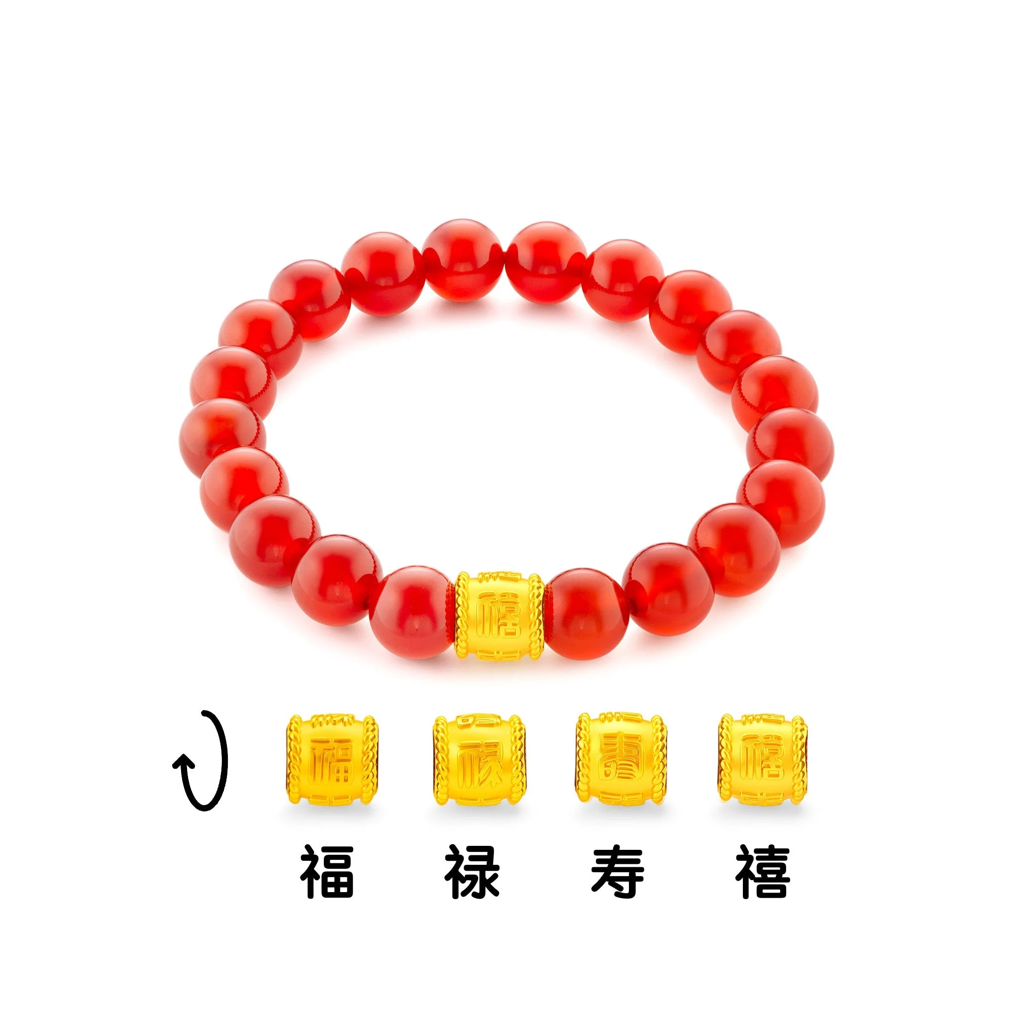 916 Gold Lucky Barrel Bracelet - Image 17