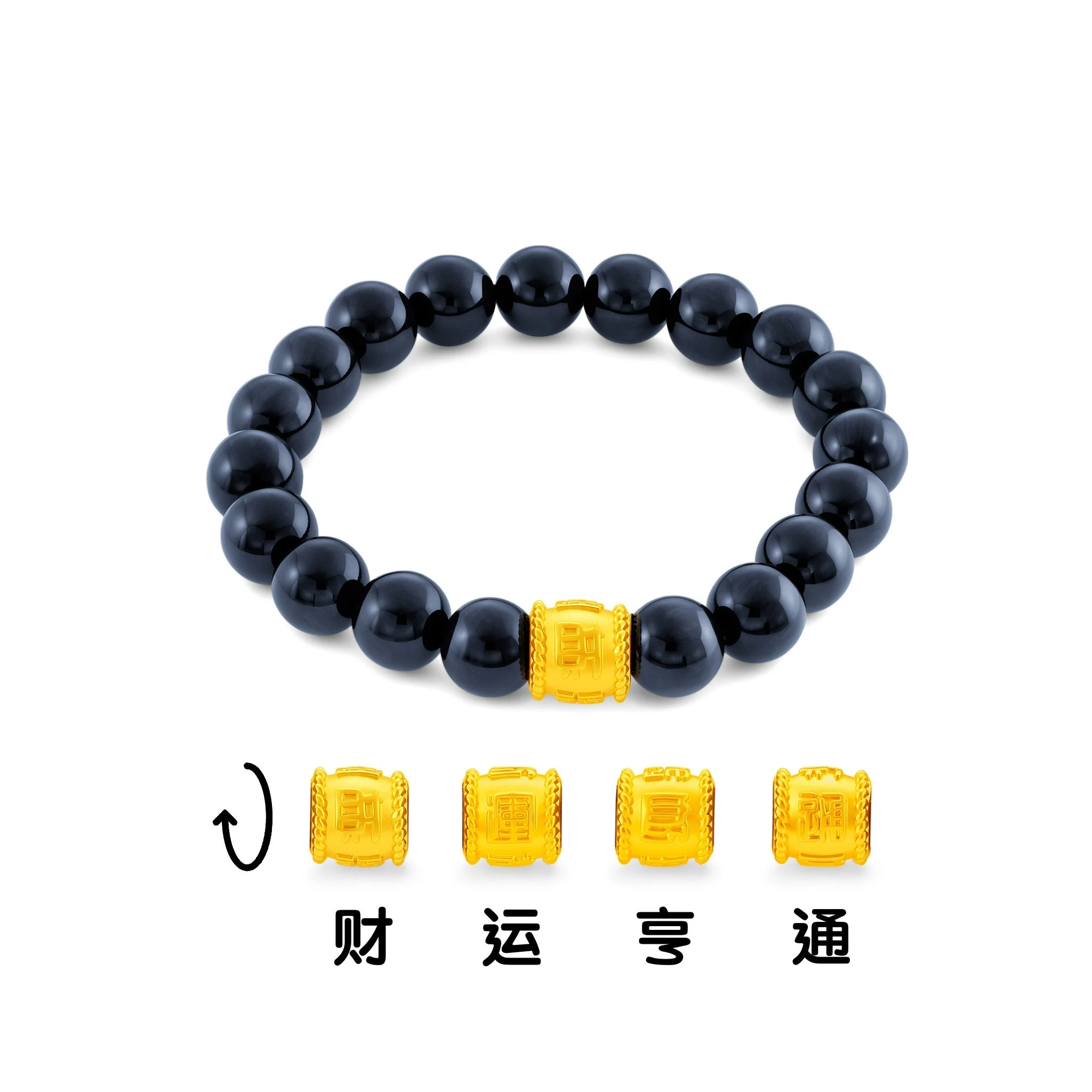 916 Gold Lucky Barrel Bracelet - Image 20