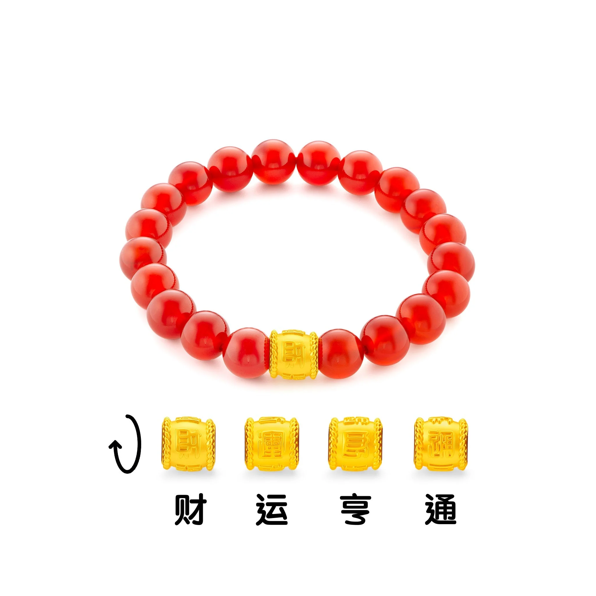 916 Gold Lucky Barrel Bracelet - Image 26