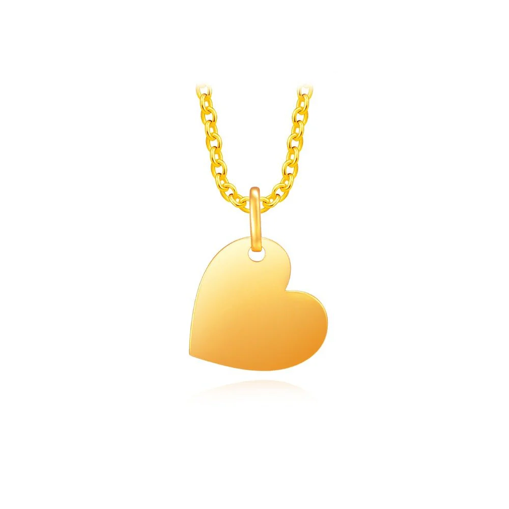 916 Gold Minimalistic Love Gold Pendant