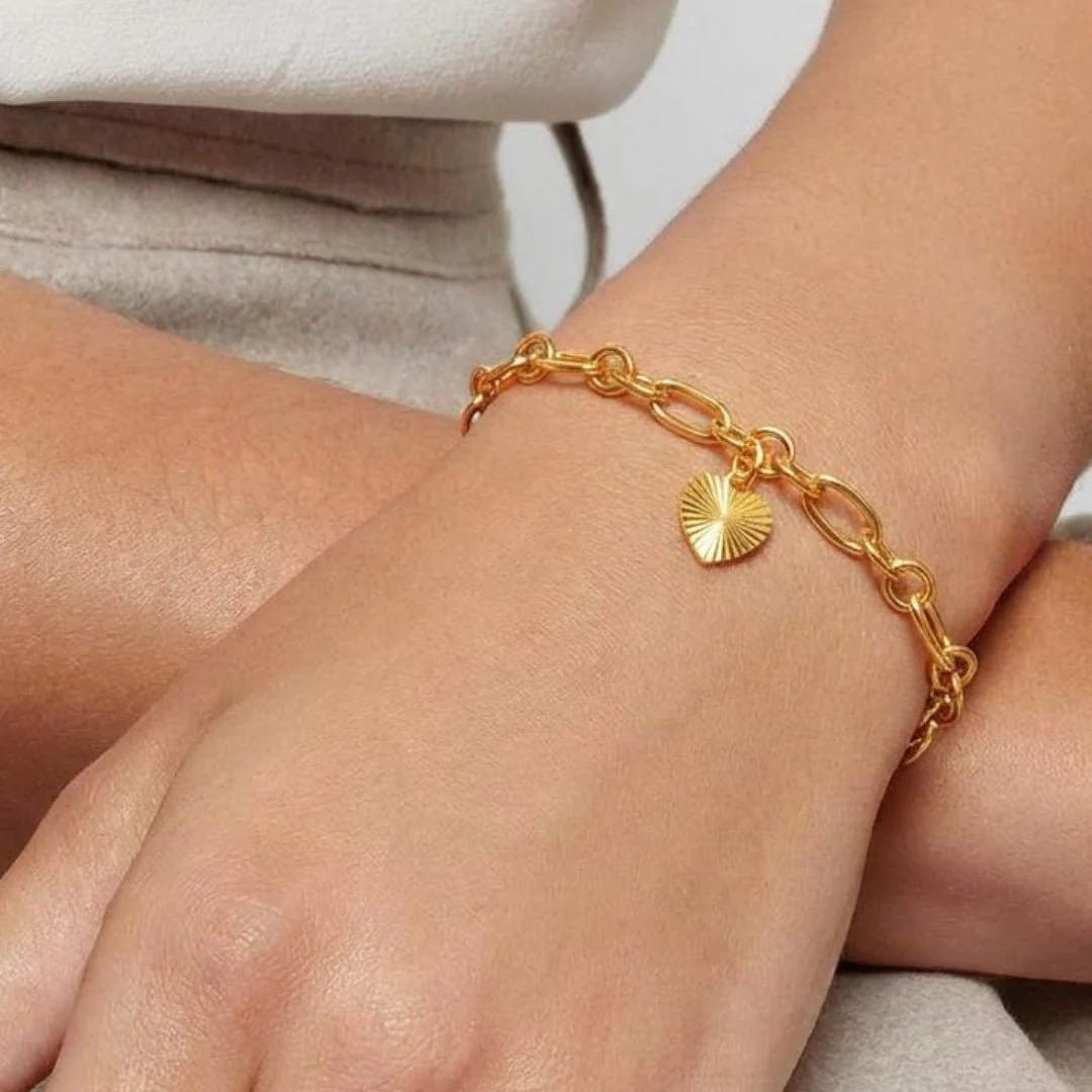 916 Gold Multi-Rings Link Bracelet - Image 2