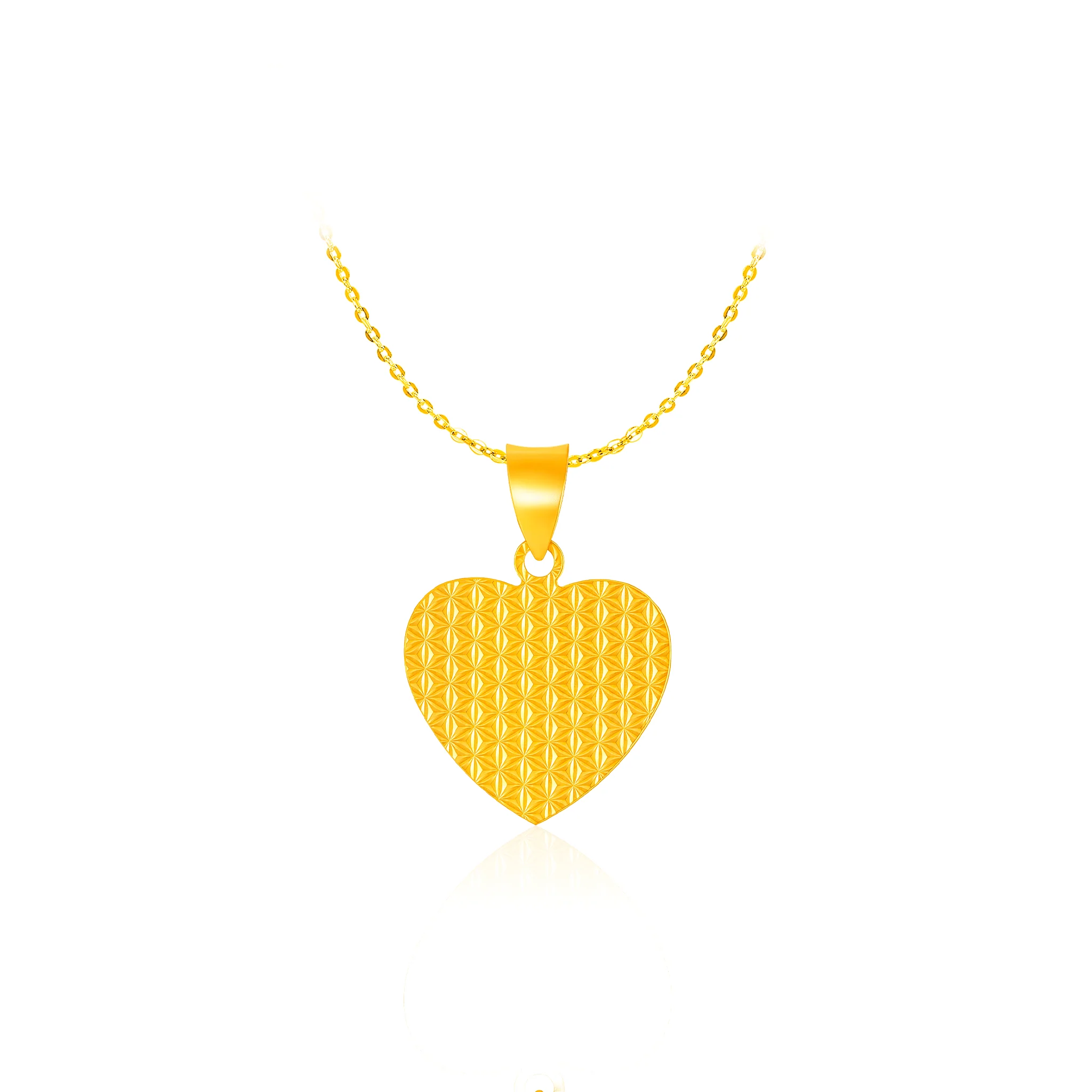 916 Gold Polaris Heart Harmony Pendant - Image 3
