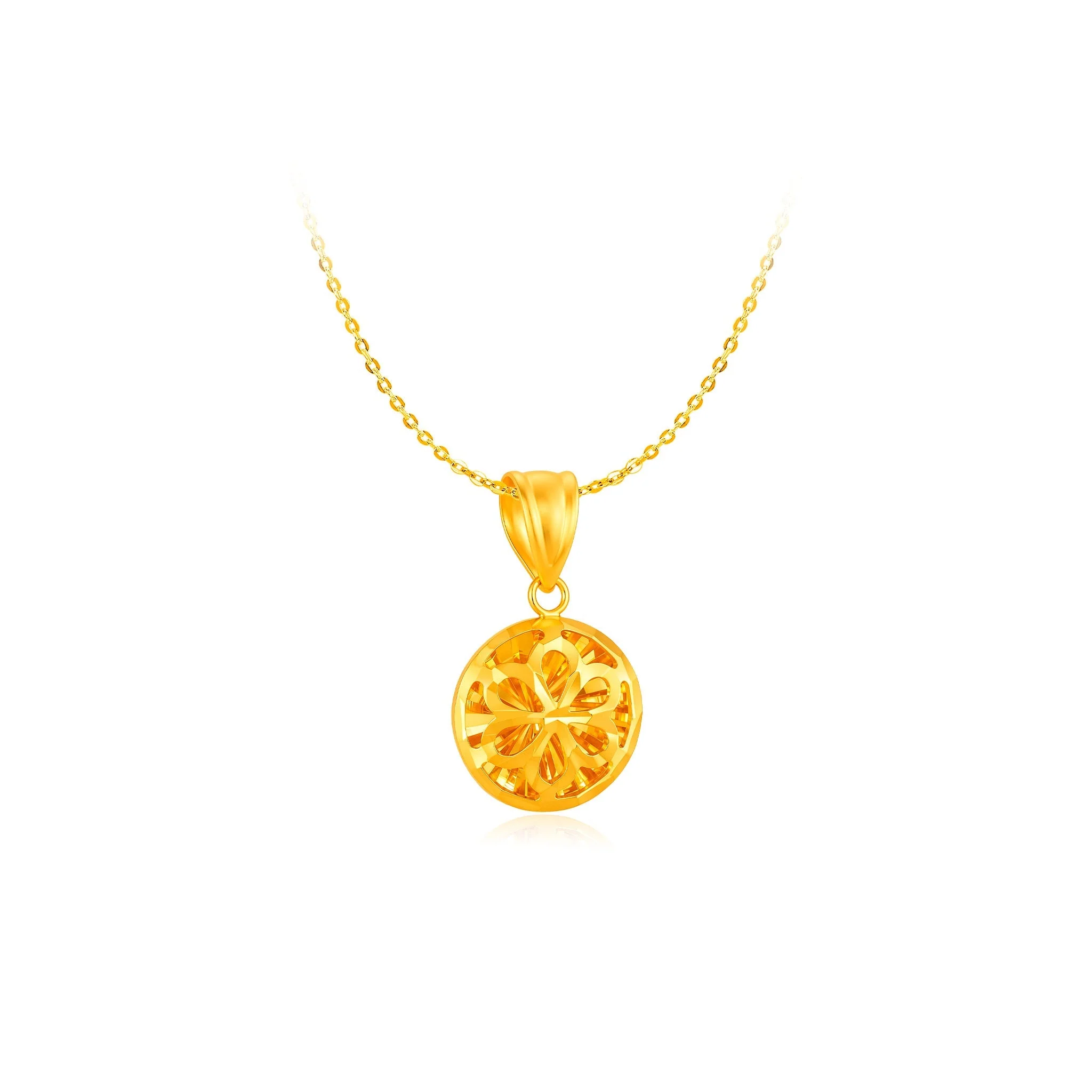 916 Gold Prism Brilliance Pendant - Image 2