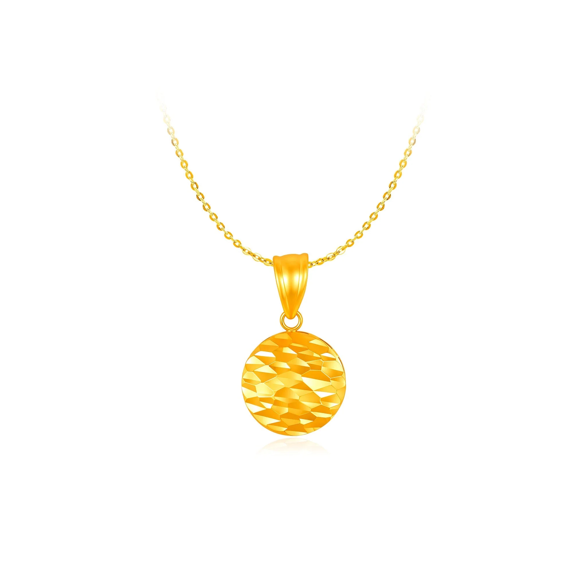 916 Gold Prism Brilliance Pendant - Image 3