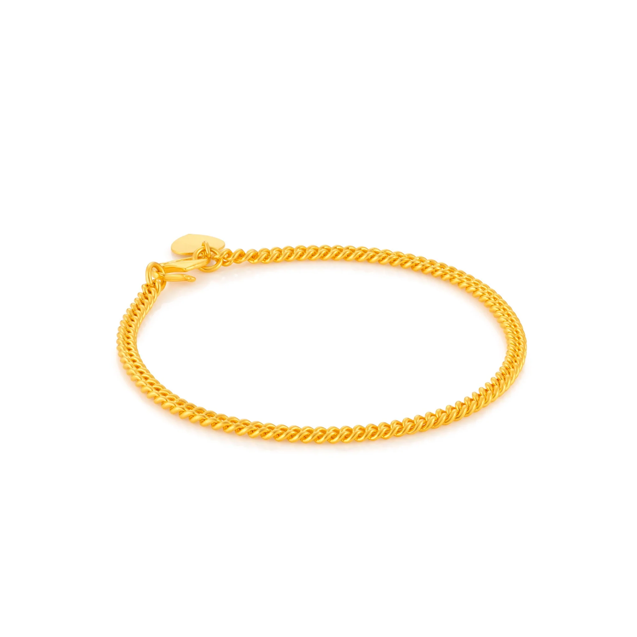 916 Gold Single Link Bracelet - Image 3
