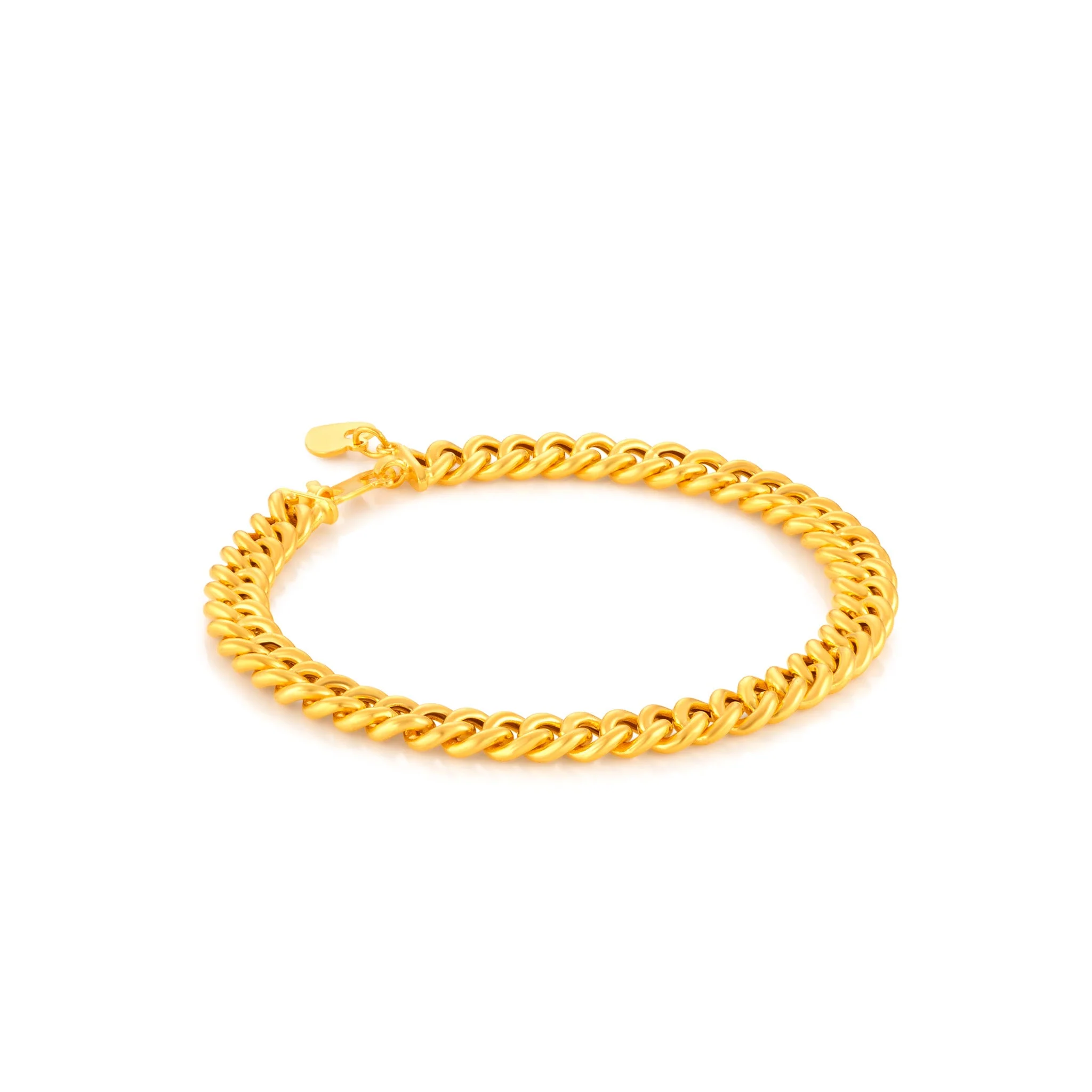 916 Gold Single Link Bracelet - Image 4
