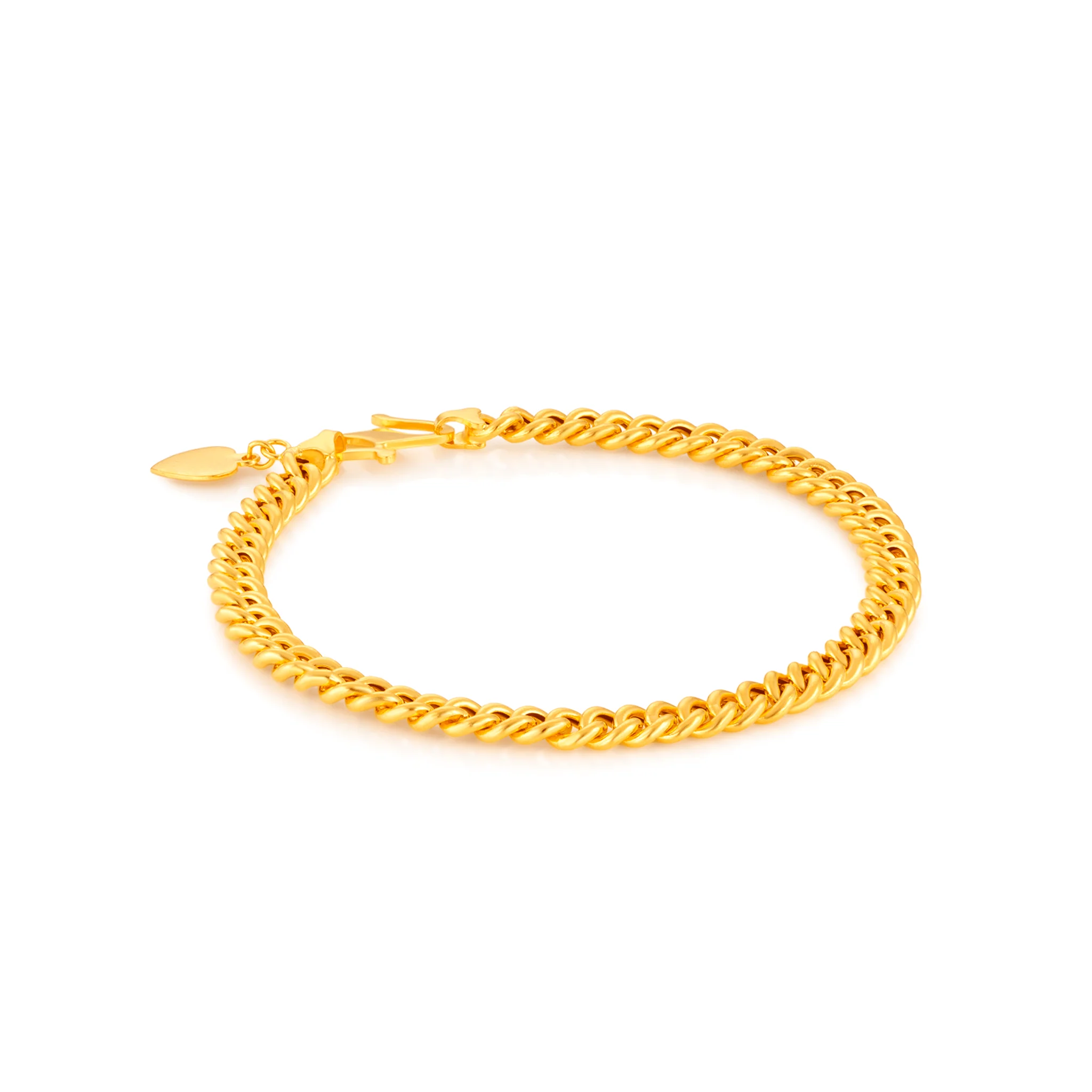 916 Gold Single Link Bracelet - Image 5