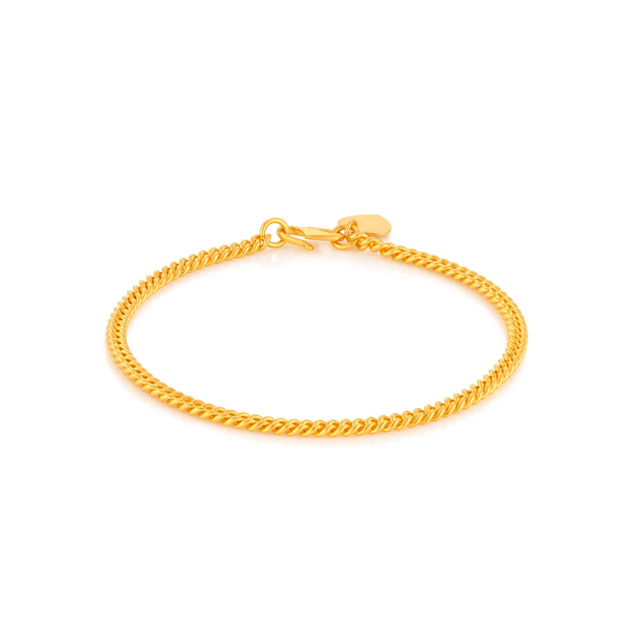 916 Gold Single Link Bracelet - Image 6
