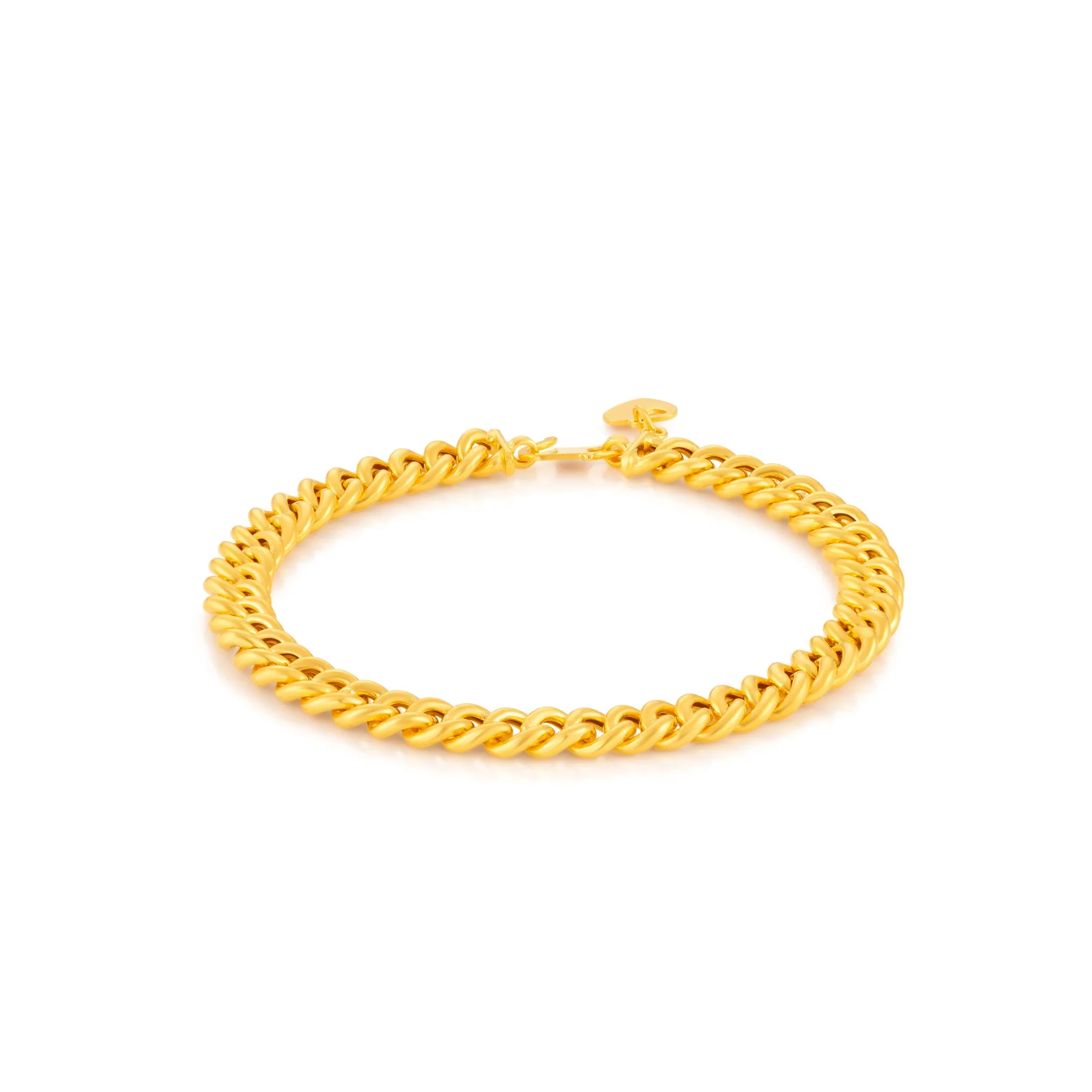 916 Gold Single Link Bracelet - Image 8