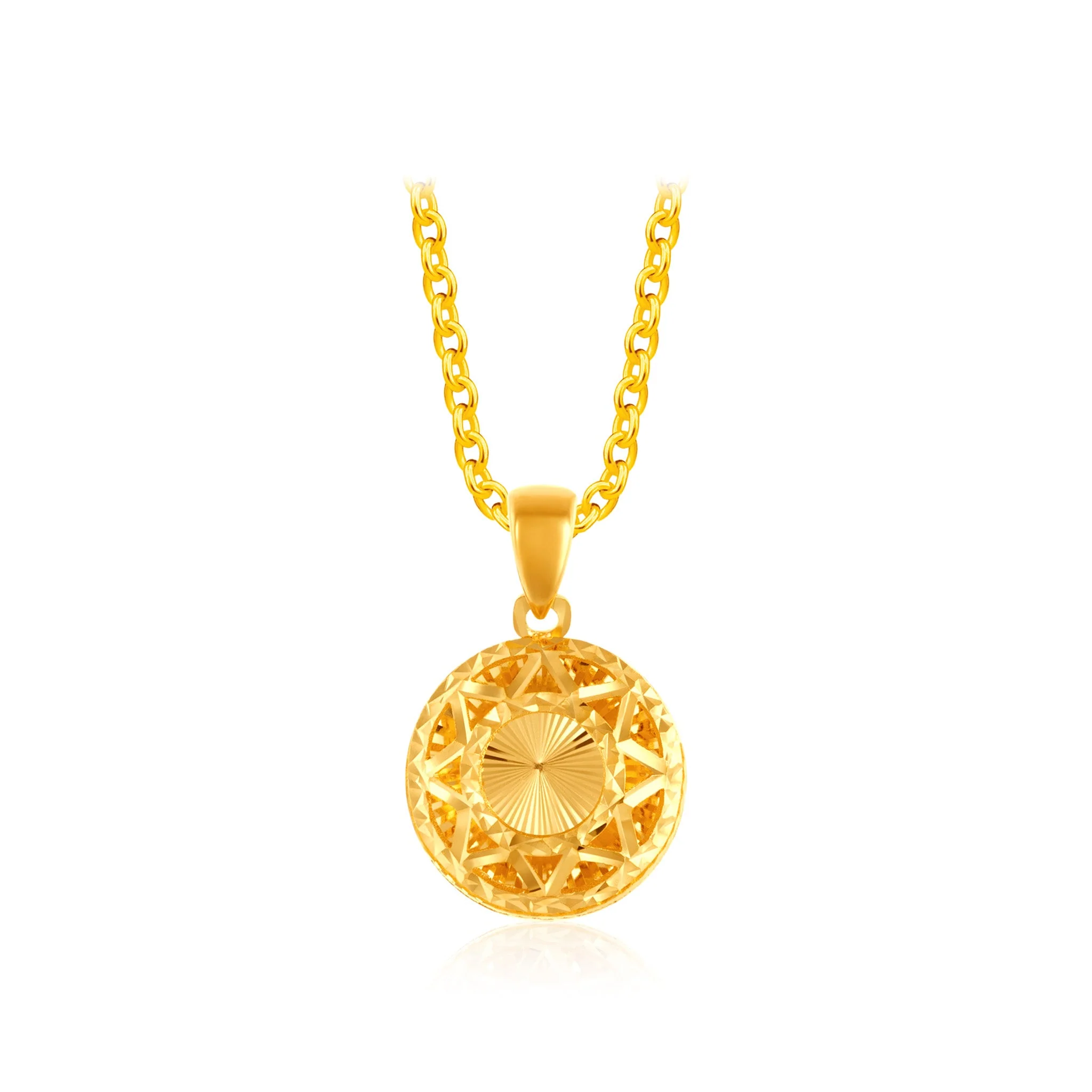 916 Gold Sun Pendant