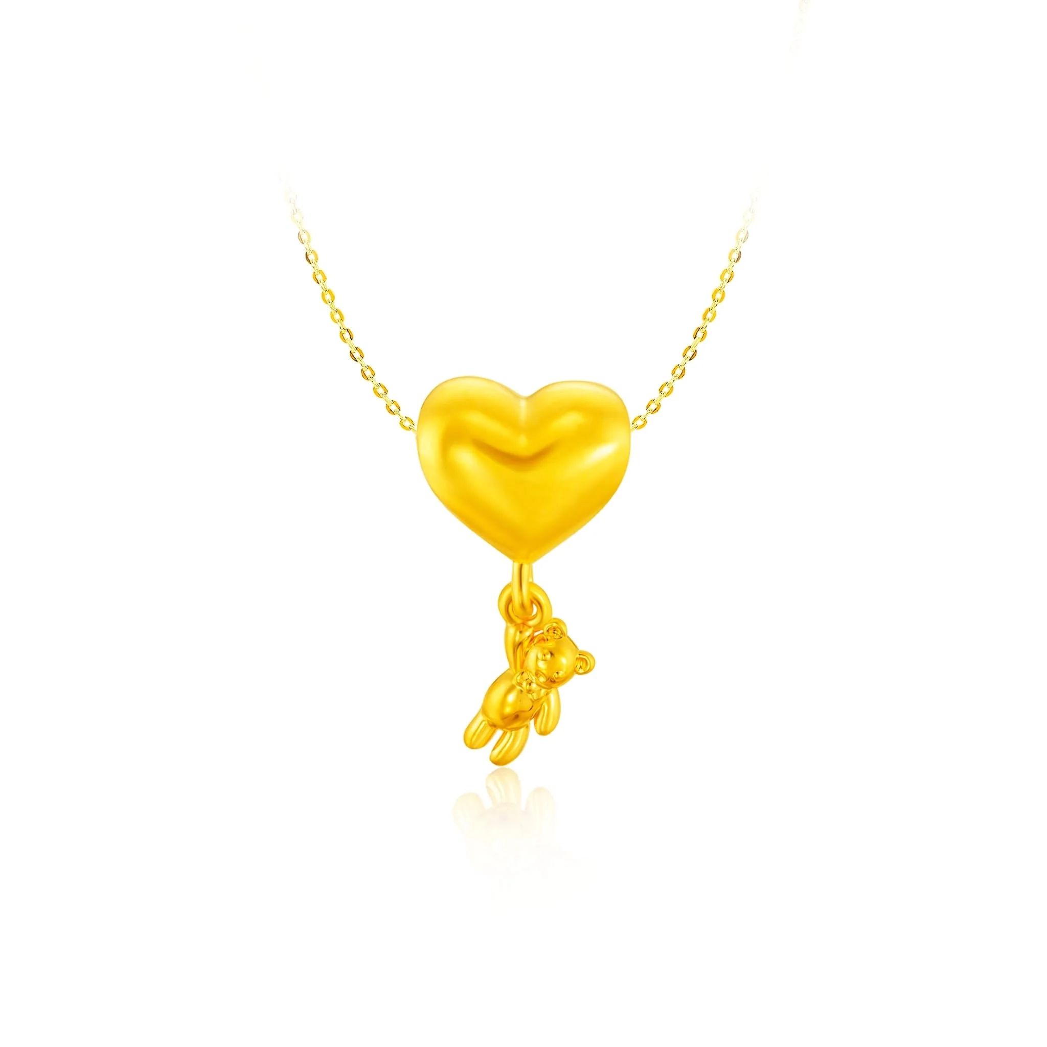916 Gold Sweetheart Bear Pendant
