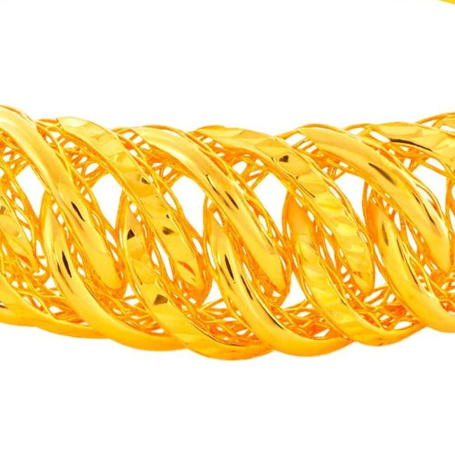 916 Gold Twined Beauty Bangle - Image 2