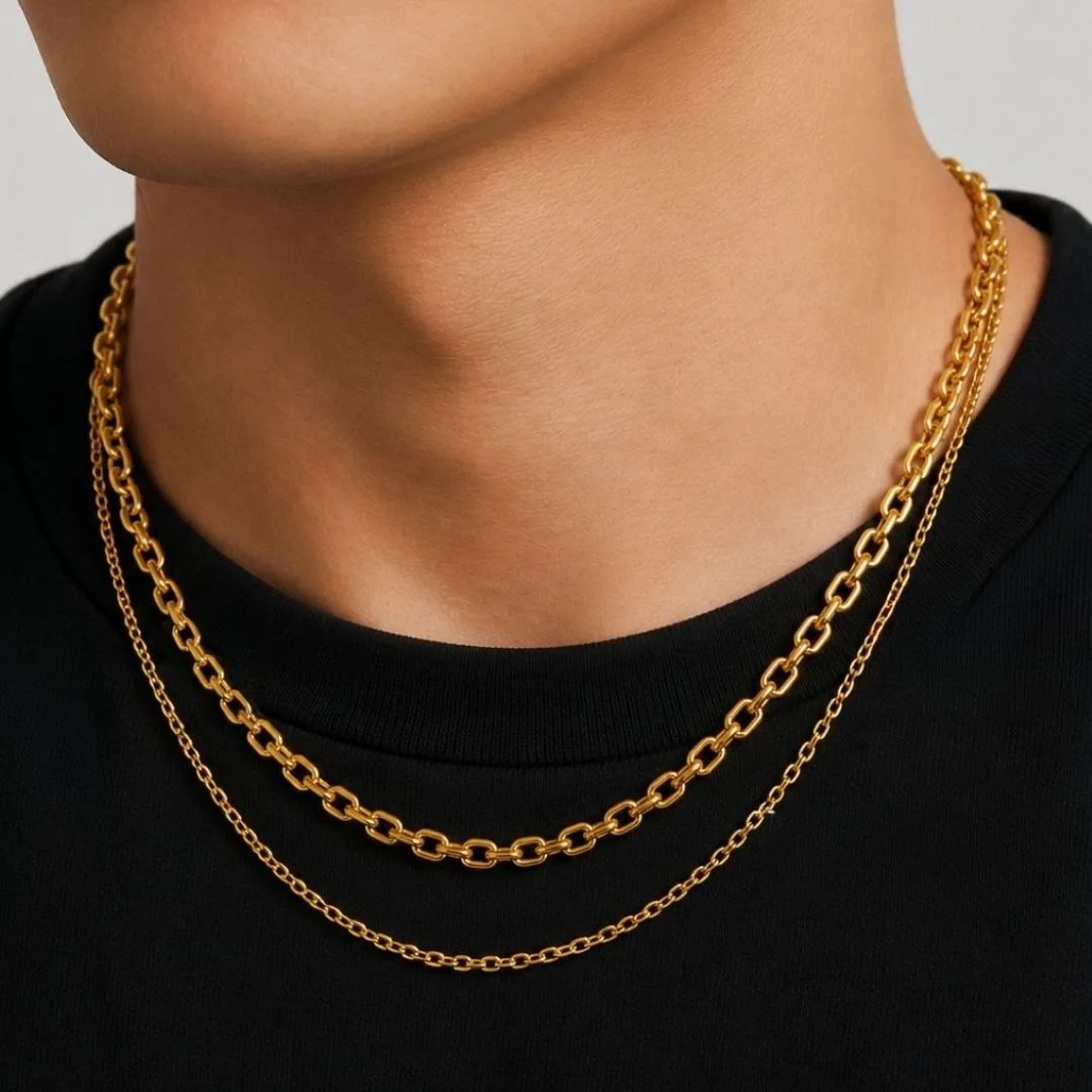 916 Gold Wanzi 万字 Chain - Image 2