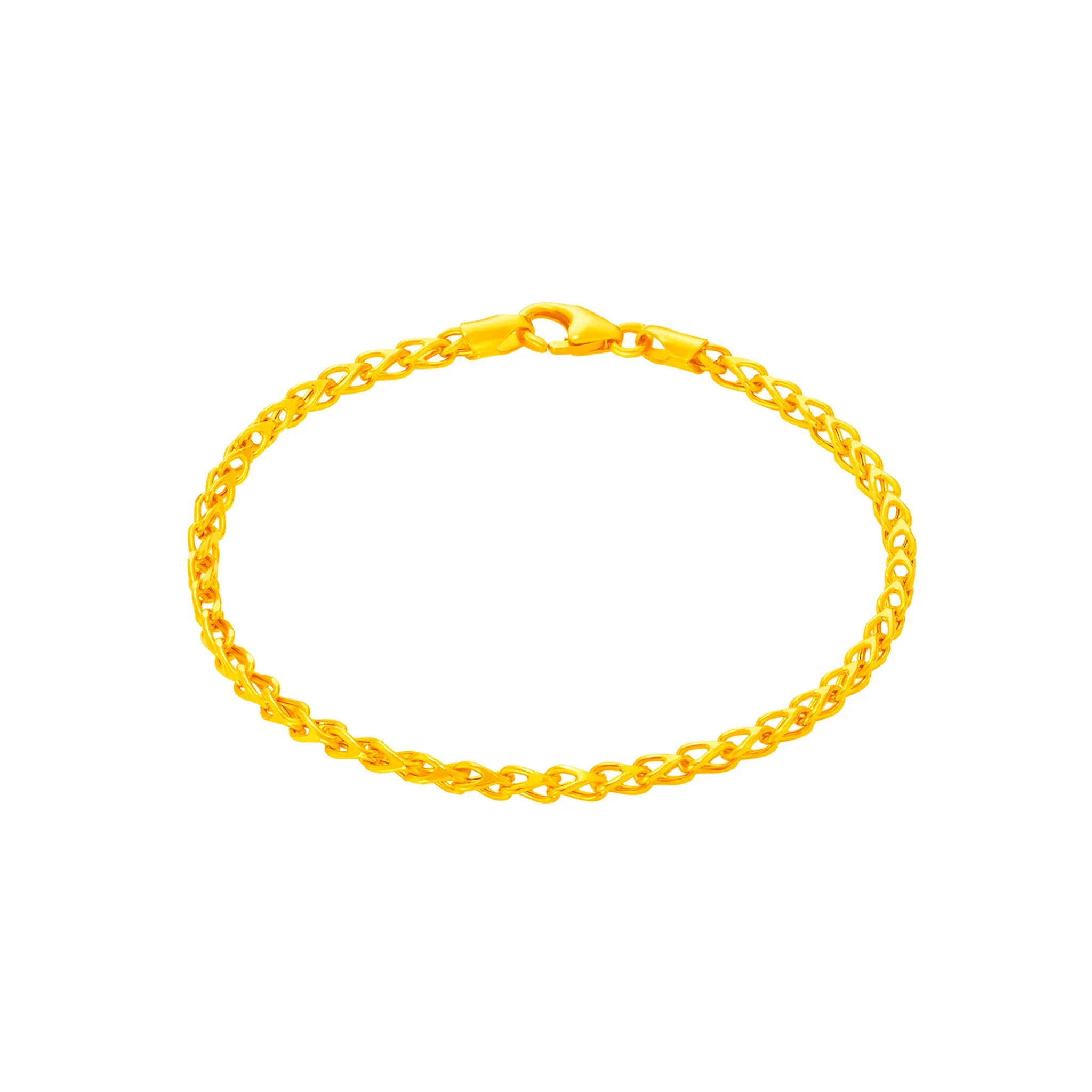 916 Gold Weave Link Bracelet