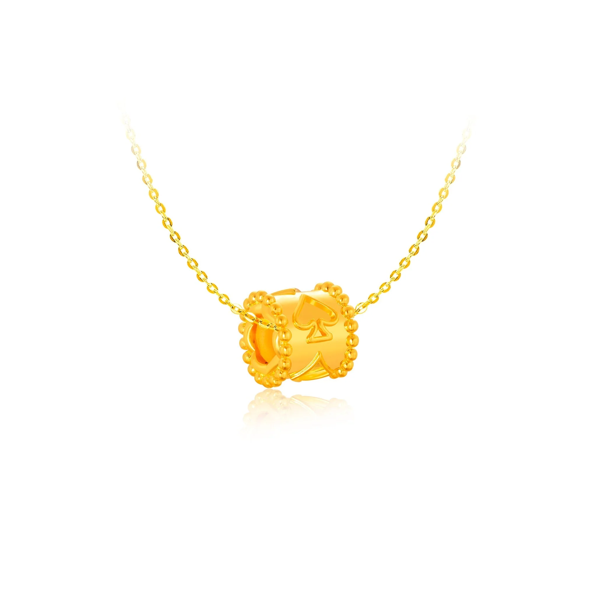 916 Gold Winning Spade Barrel Pendant