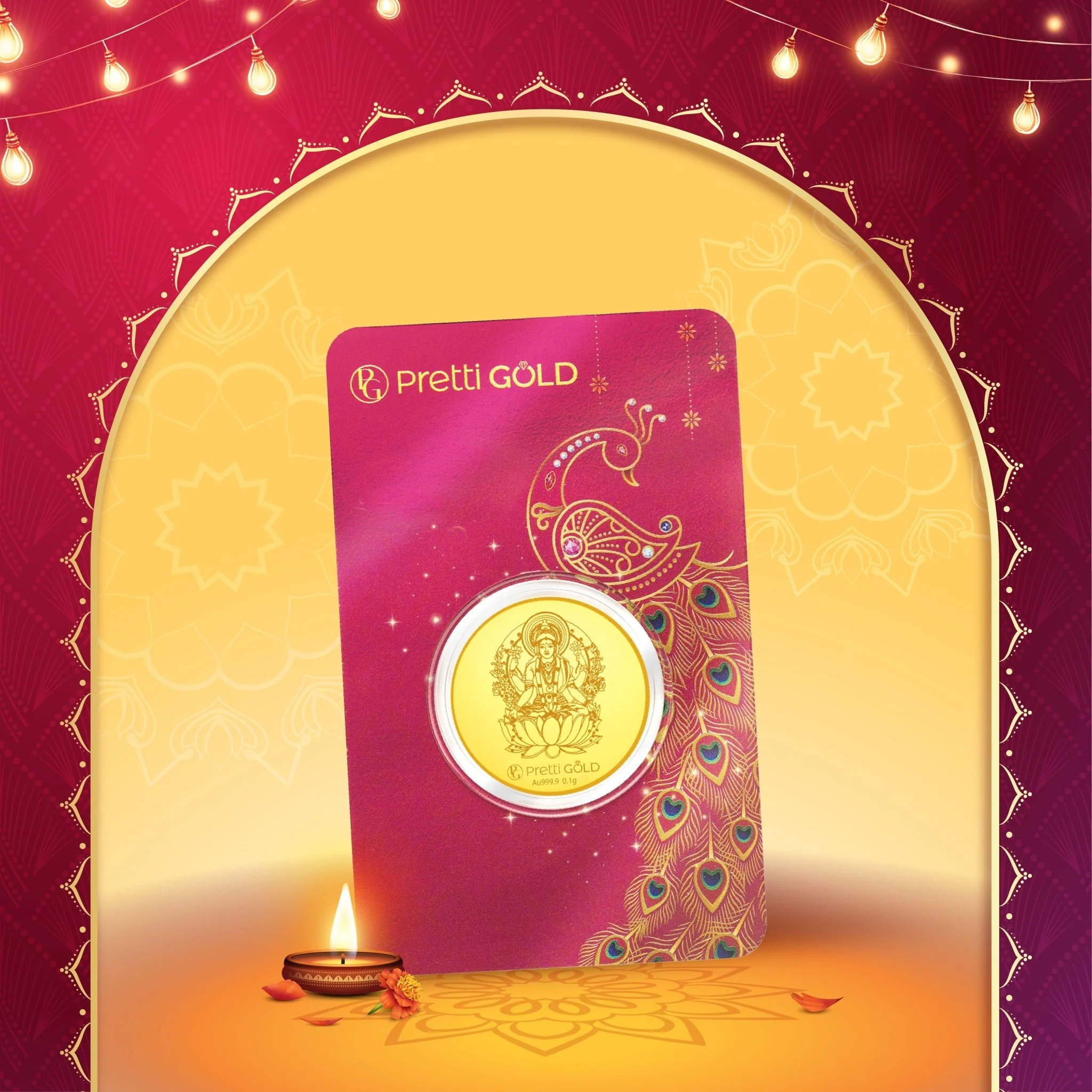 999 Deepavali / Diwali Gold Coin - Image 5