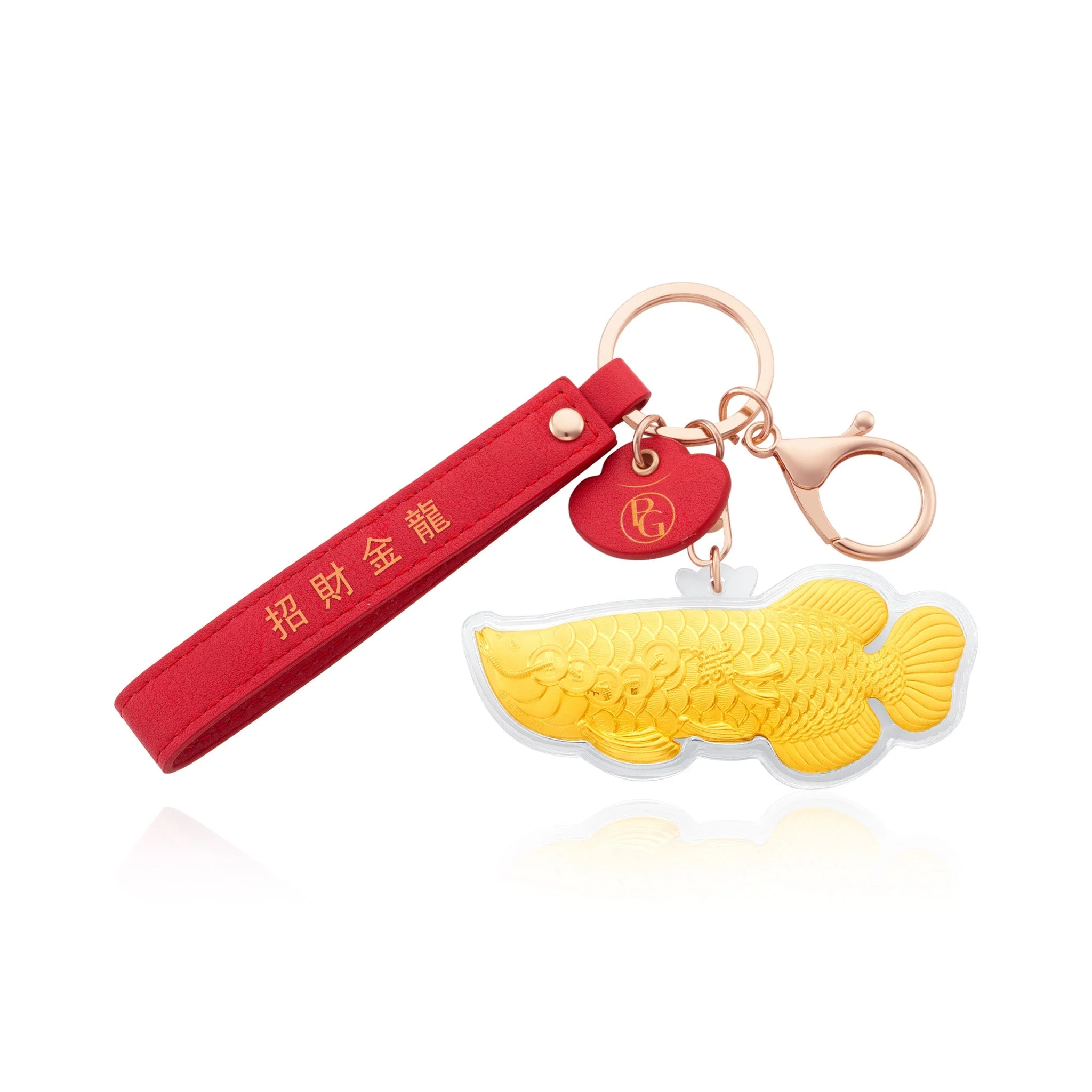 999 Gold 招财金龙 Arowana Keychain - Image 3