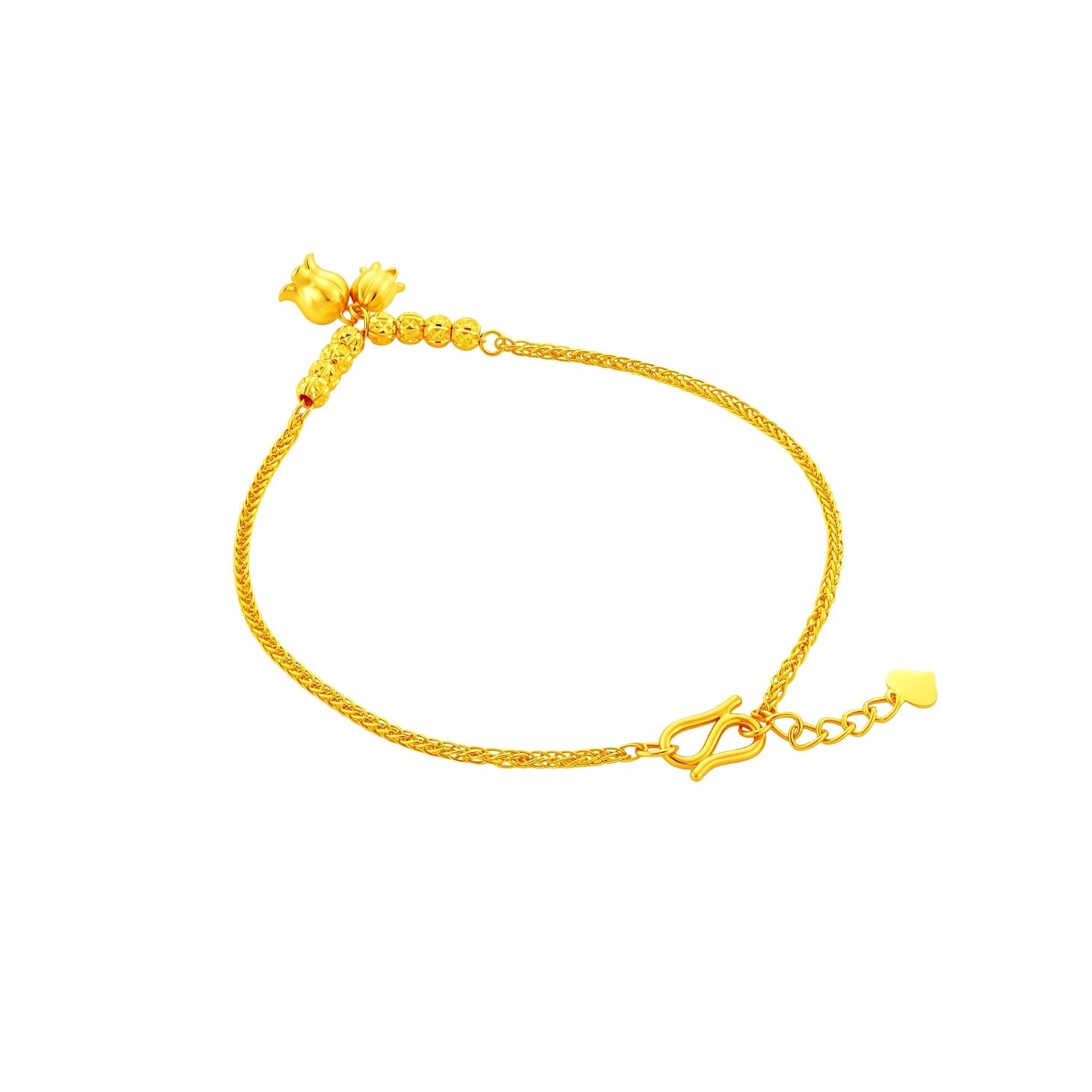 999 Gold Blooming Blossoms Bracelet (三生三世) - Image 2