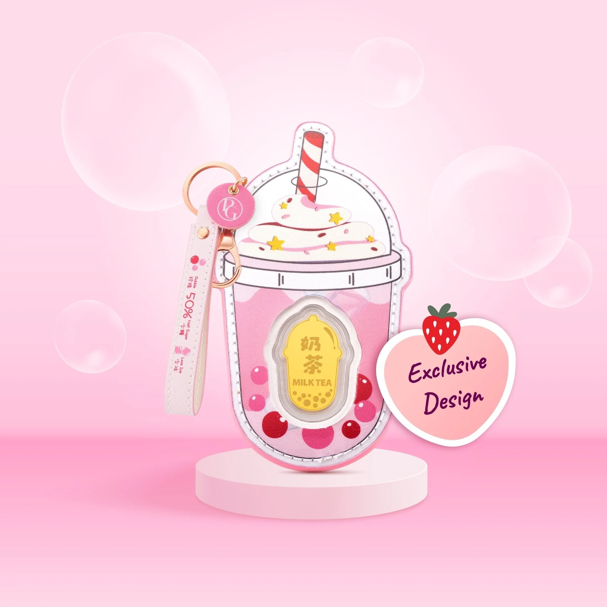 999 Gold Bubble Tea Keychain - Image 2