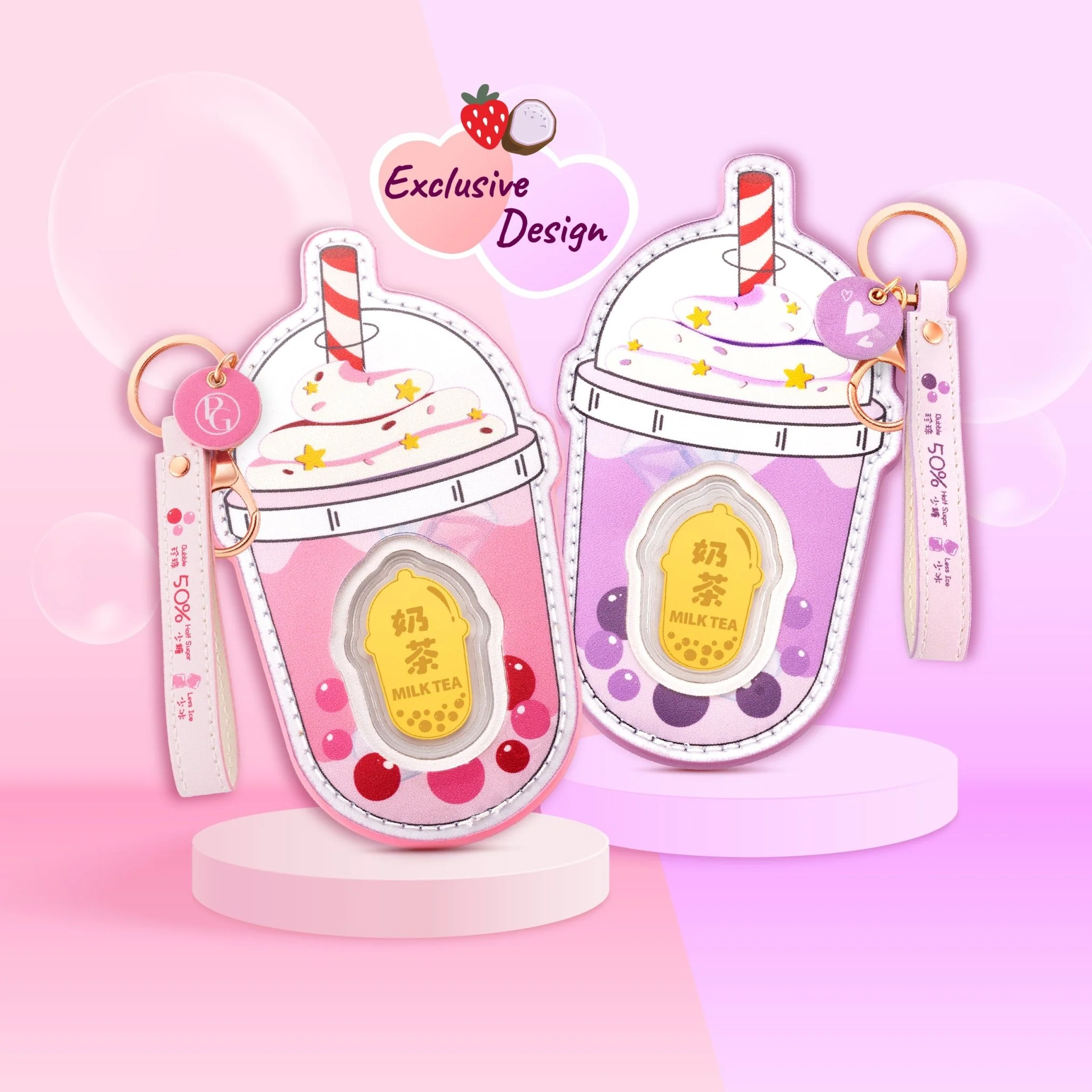 999 Gold Bubble Tea Keychain - Image 4