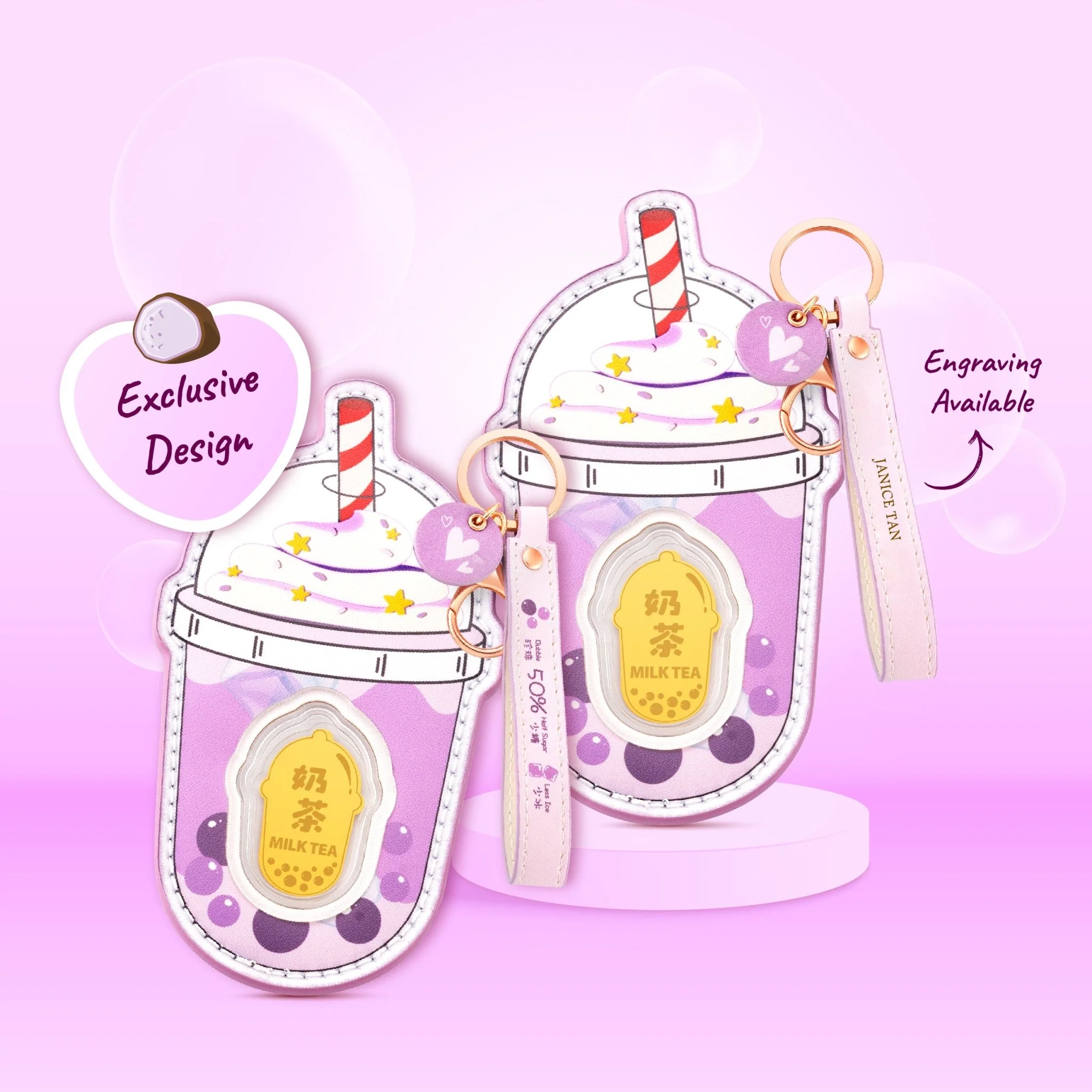 999 Gold Bubble Tea Keychain - Image 6