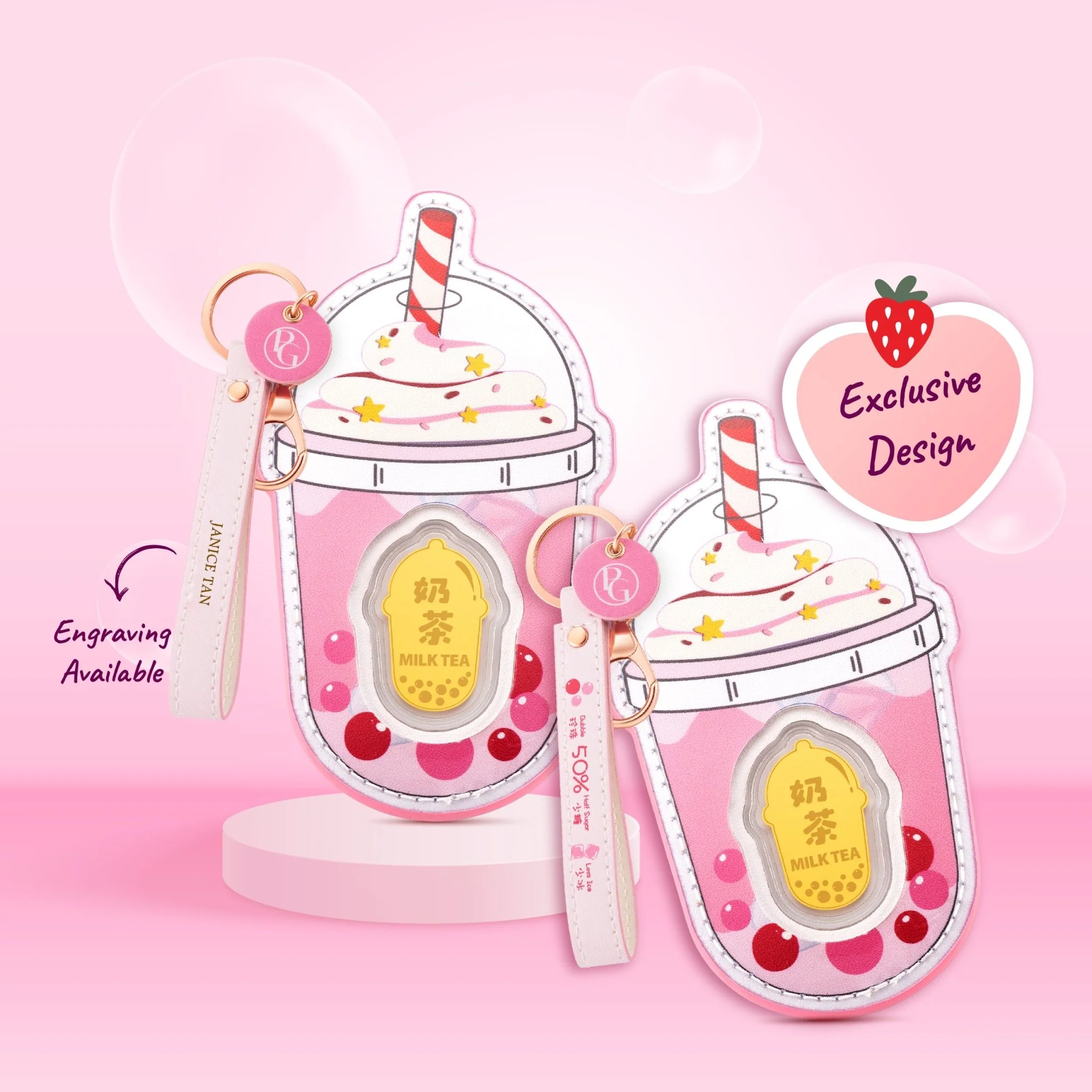 999 Gold Bubble Tea Keychain - Image 7