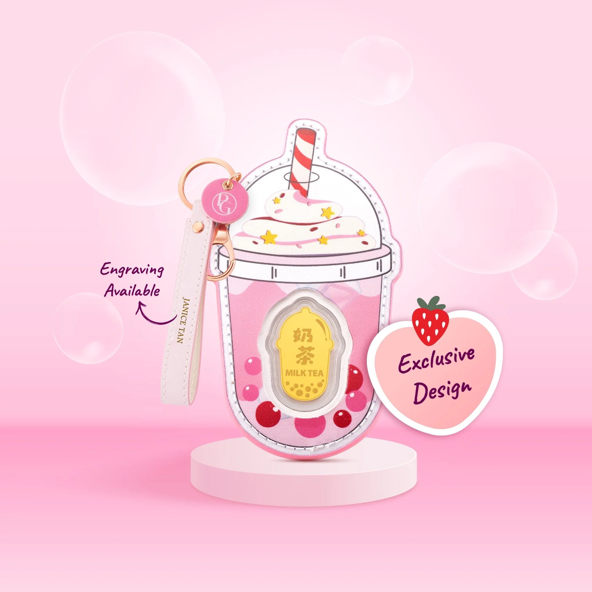 999 Gold Bubble Tea Keychain - Image 8