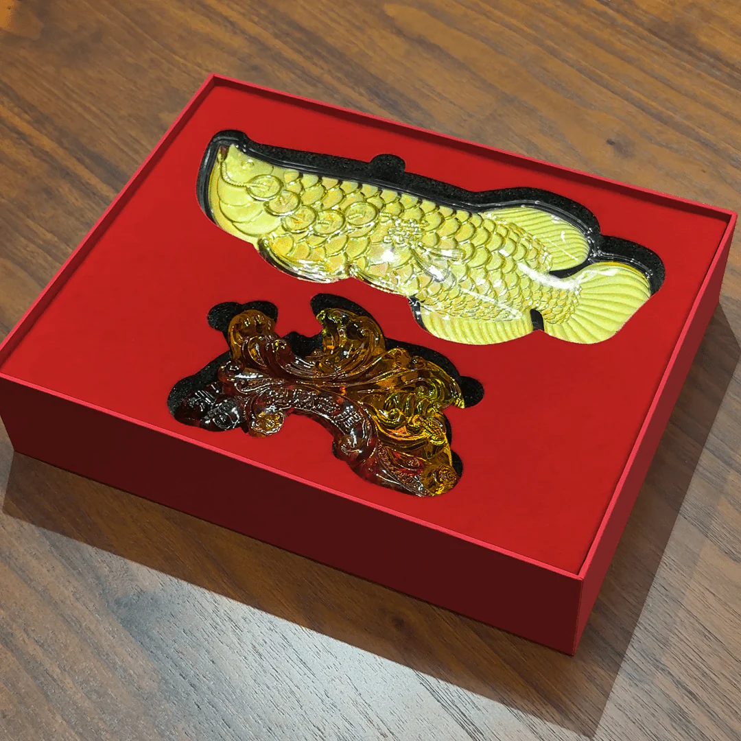 999 Gold Fortune Arowana Figurine 招财金龙 - Image 4