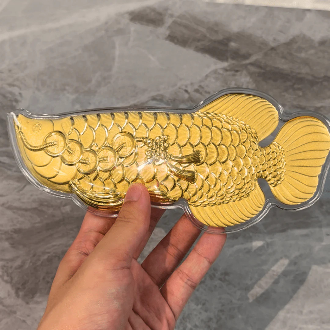 999 Gold Fortune Arowana Figurine 招财金龙 - Image 5