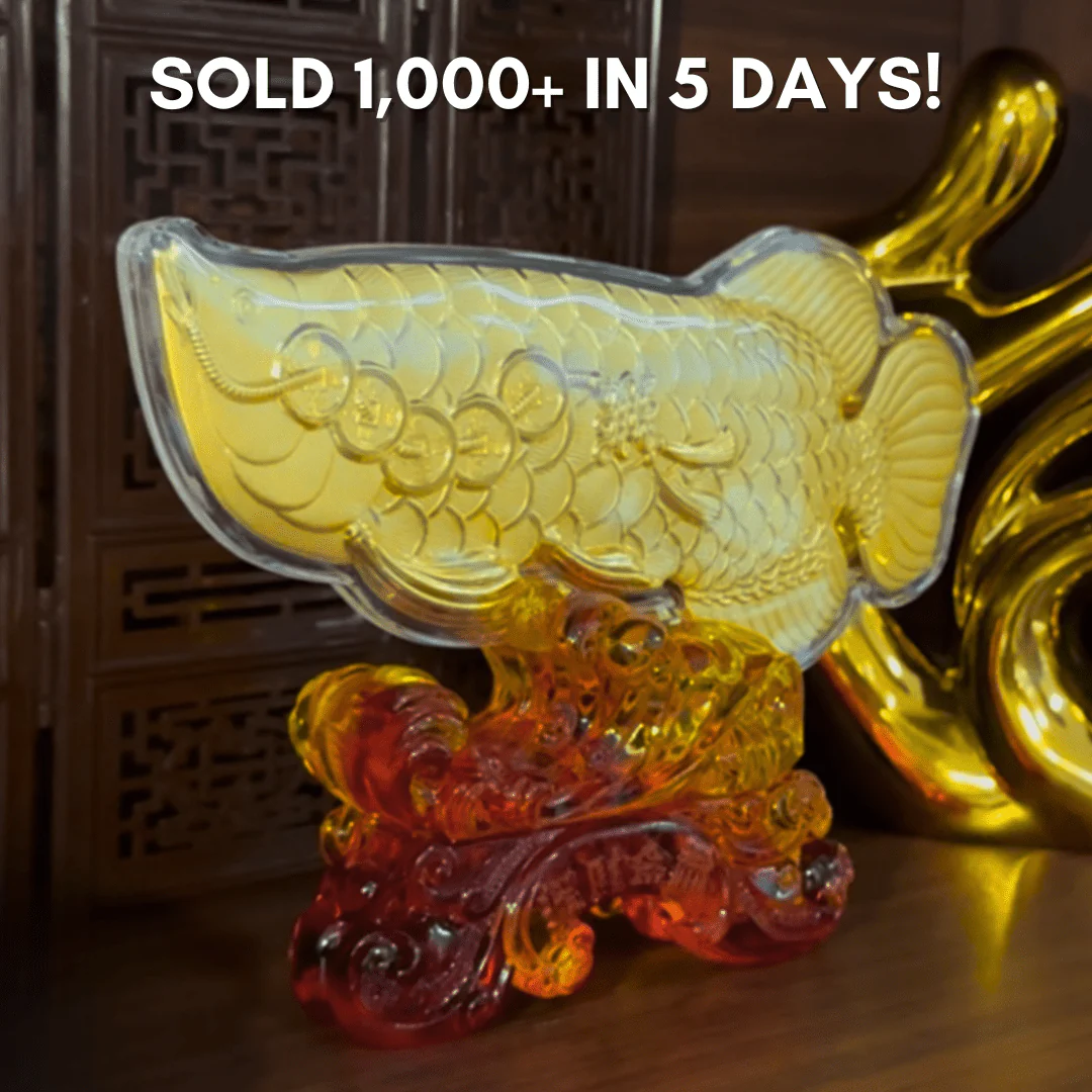 999 Gold Fortune Arowana Figurine 招财金龙 - Image 8