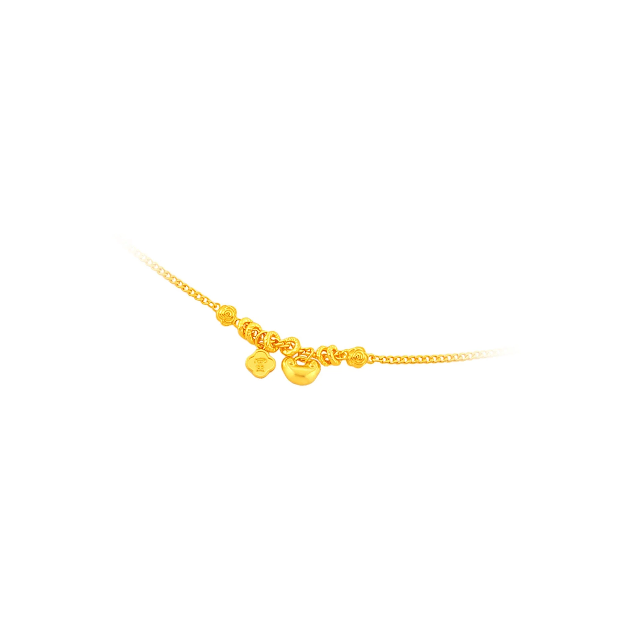 999 Gold Fortune Lock Bracelet (财禄盈门) - Image 3