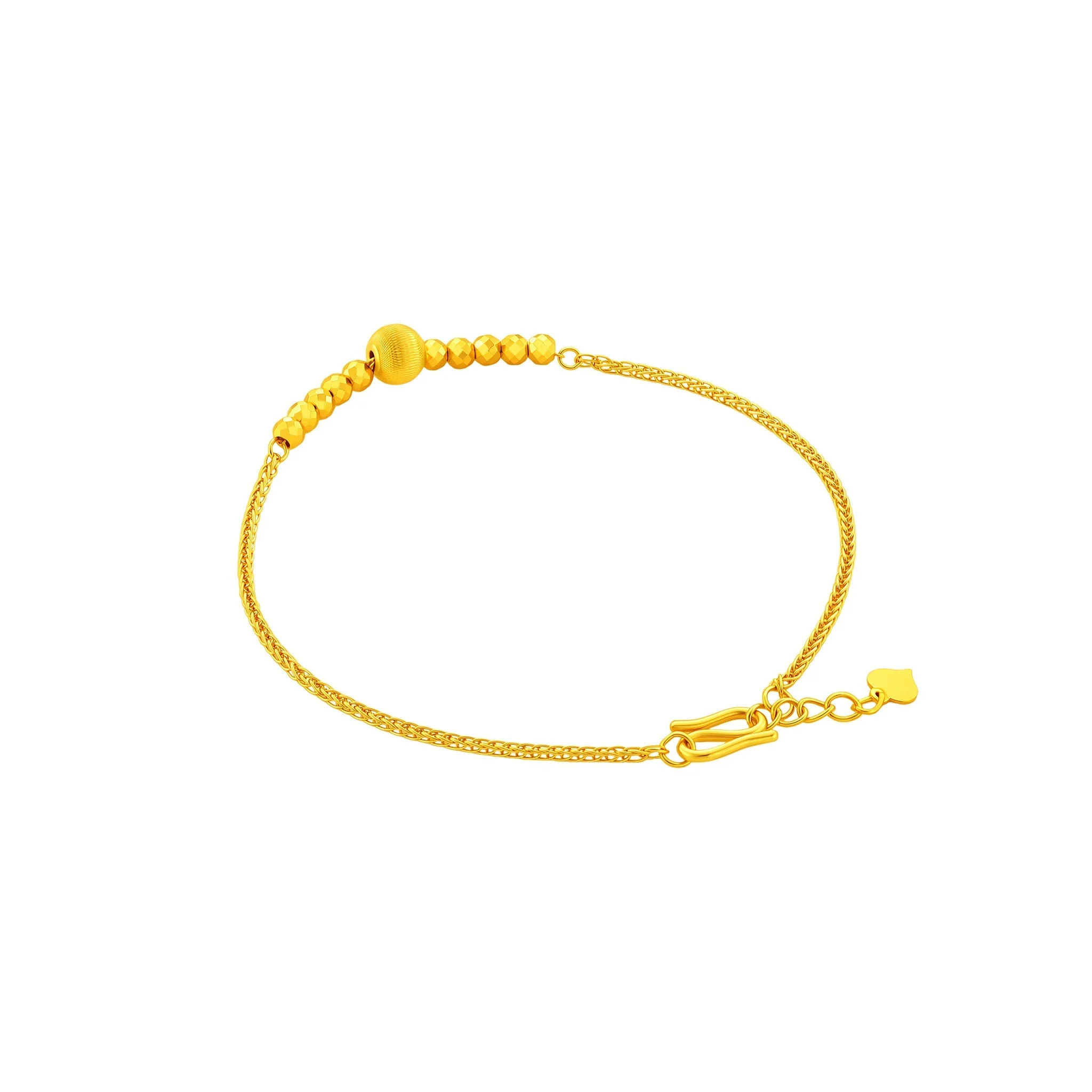 999 Gold Fulfillment Beads Bracelet (如愿以偿) - Image 2