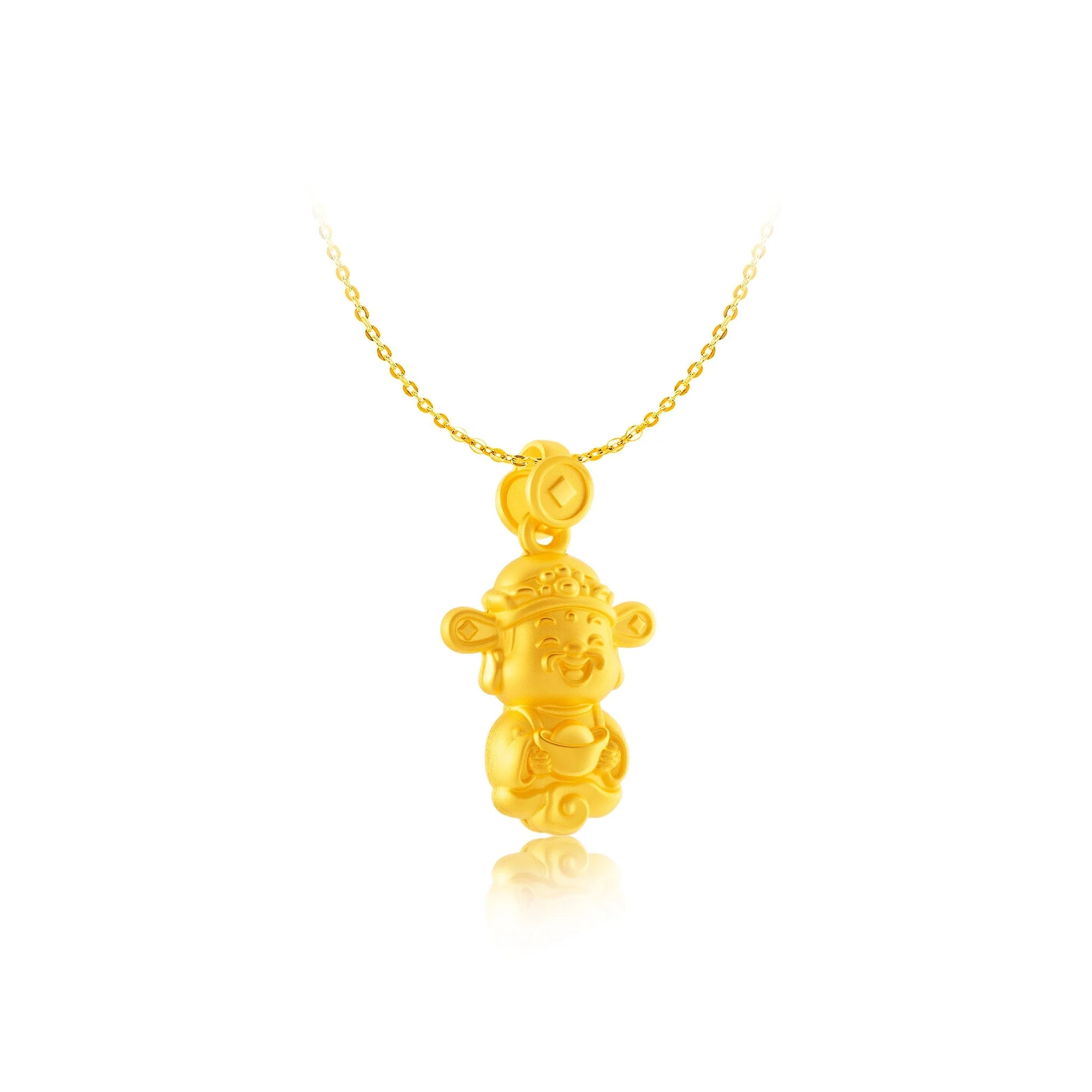 999 Gold God Of Wealth Pendant (财神爷) - Image 3